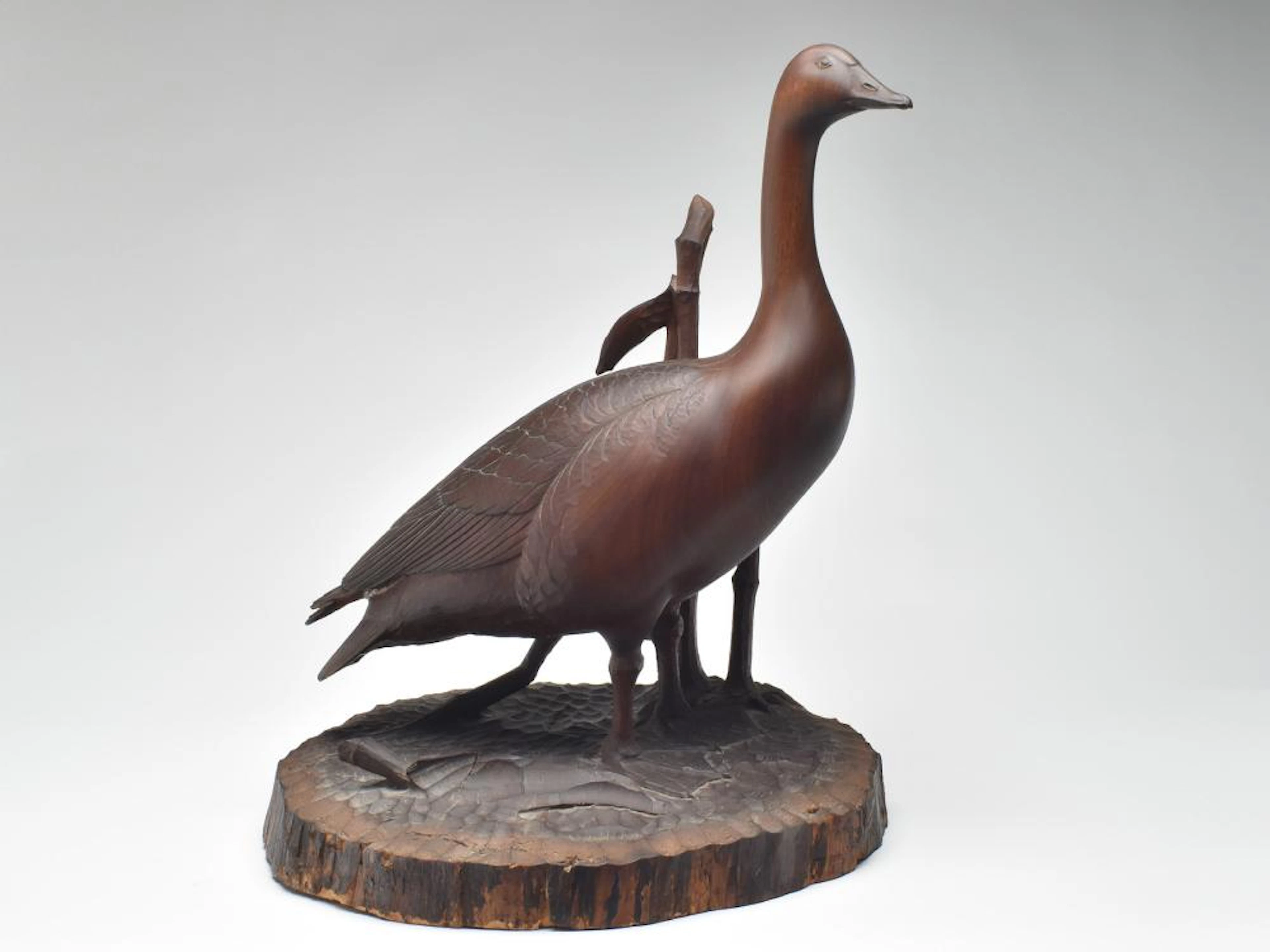 Full size standing Canada goose watch gander, John Sharp.