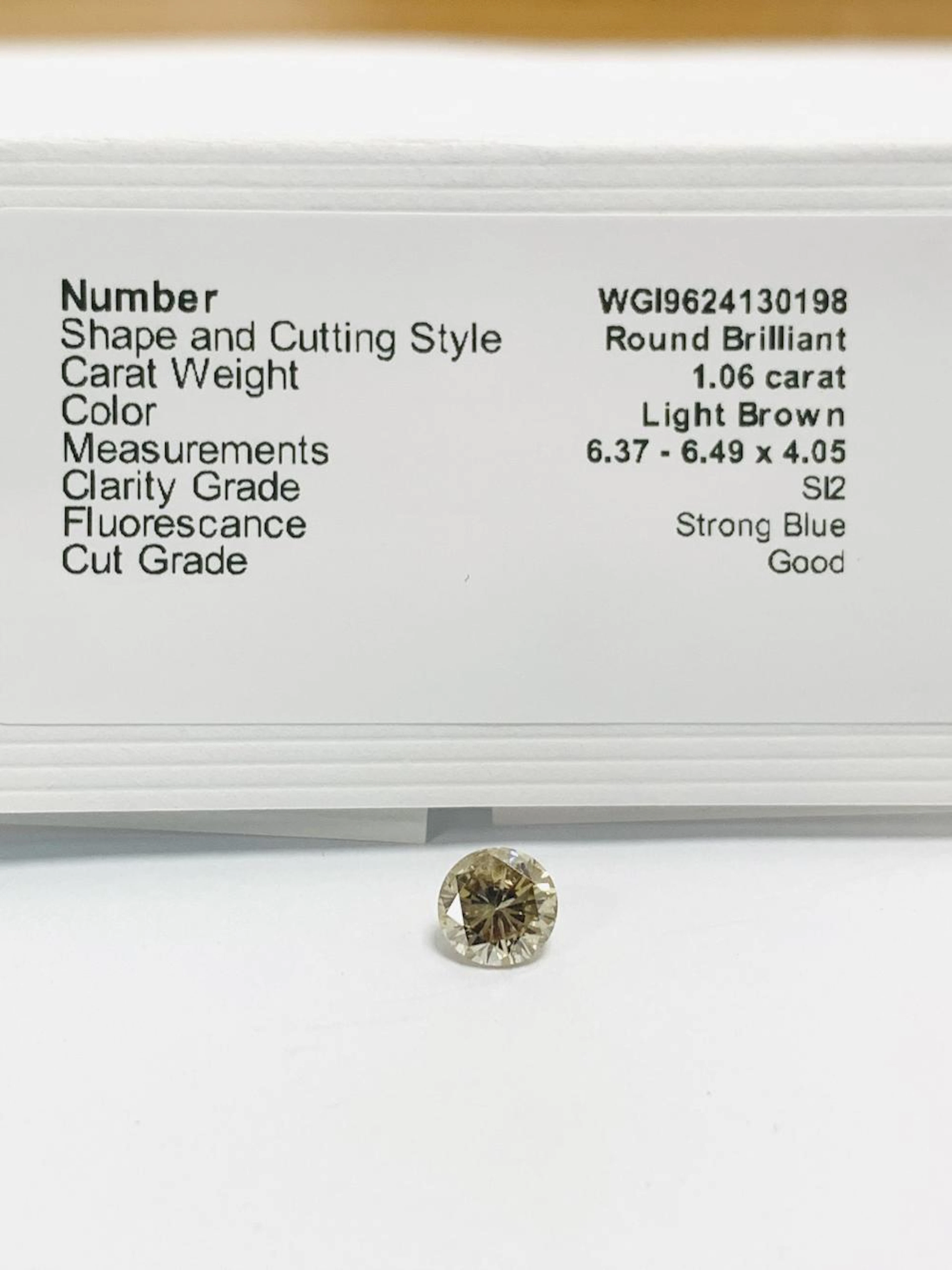1.06ct natural brilliant cut diamond
