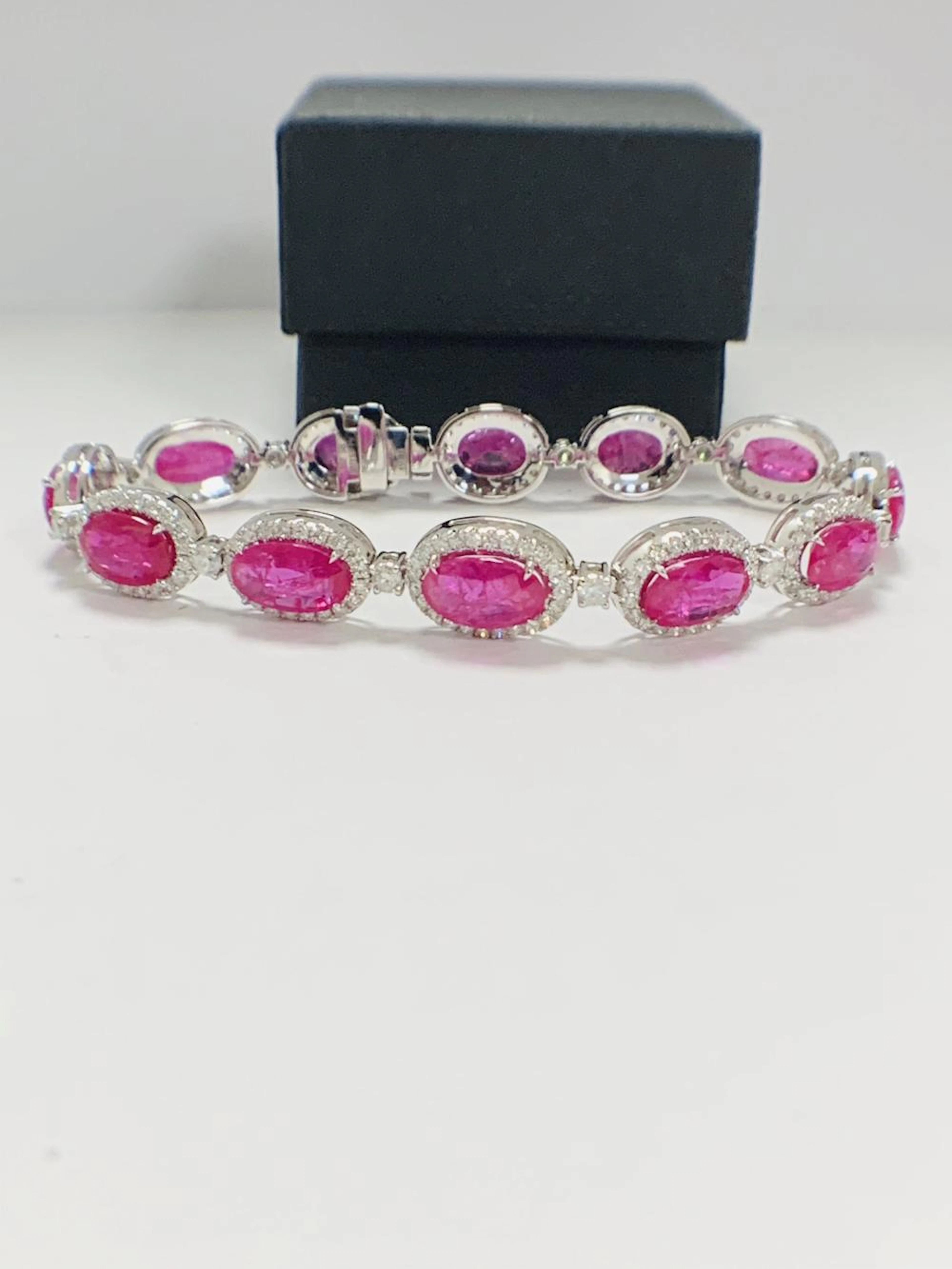 Platinum Ruby and Diamond bracelet