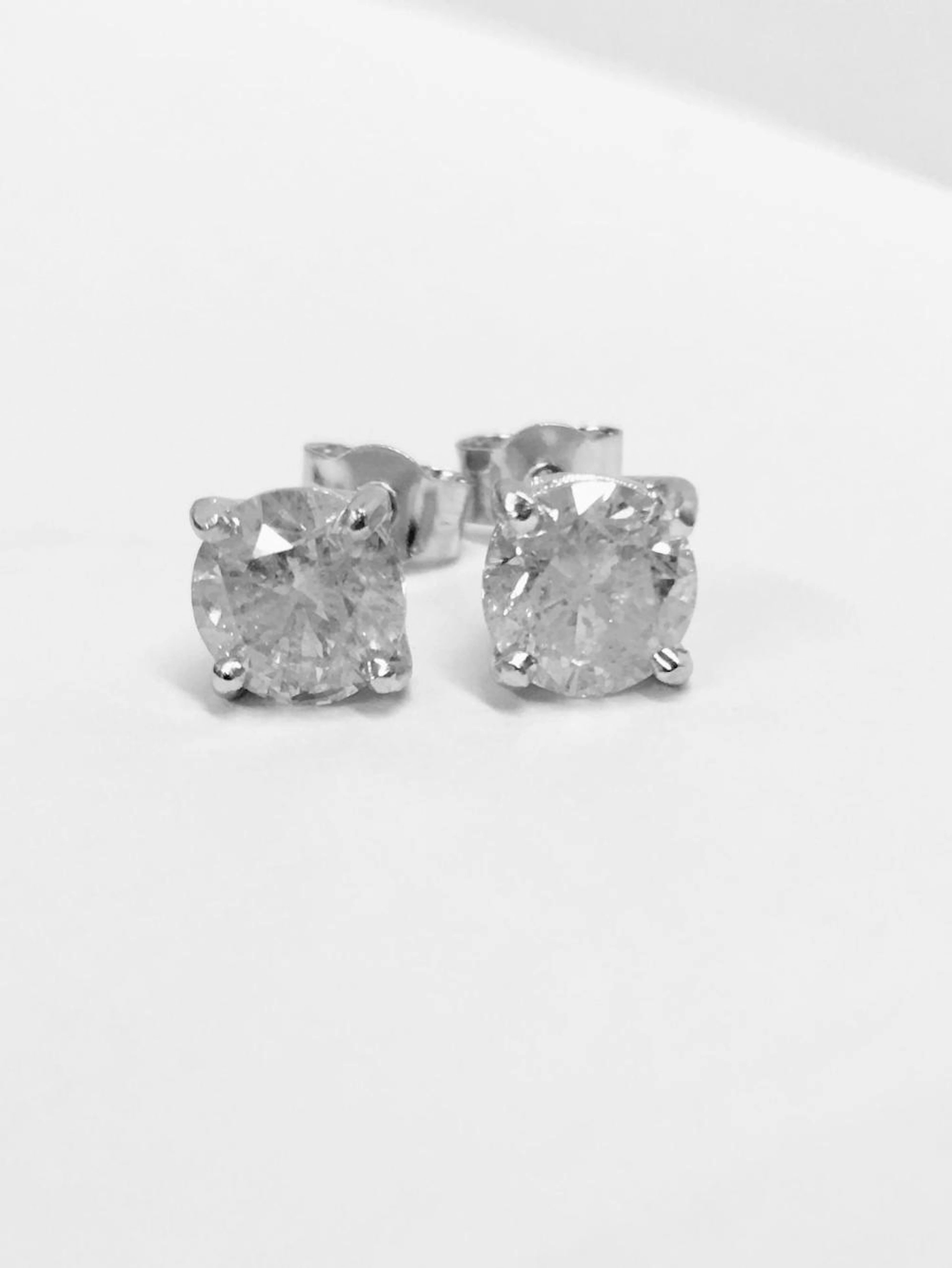 2ct brilliant cut diamond earrings