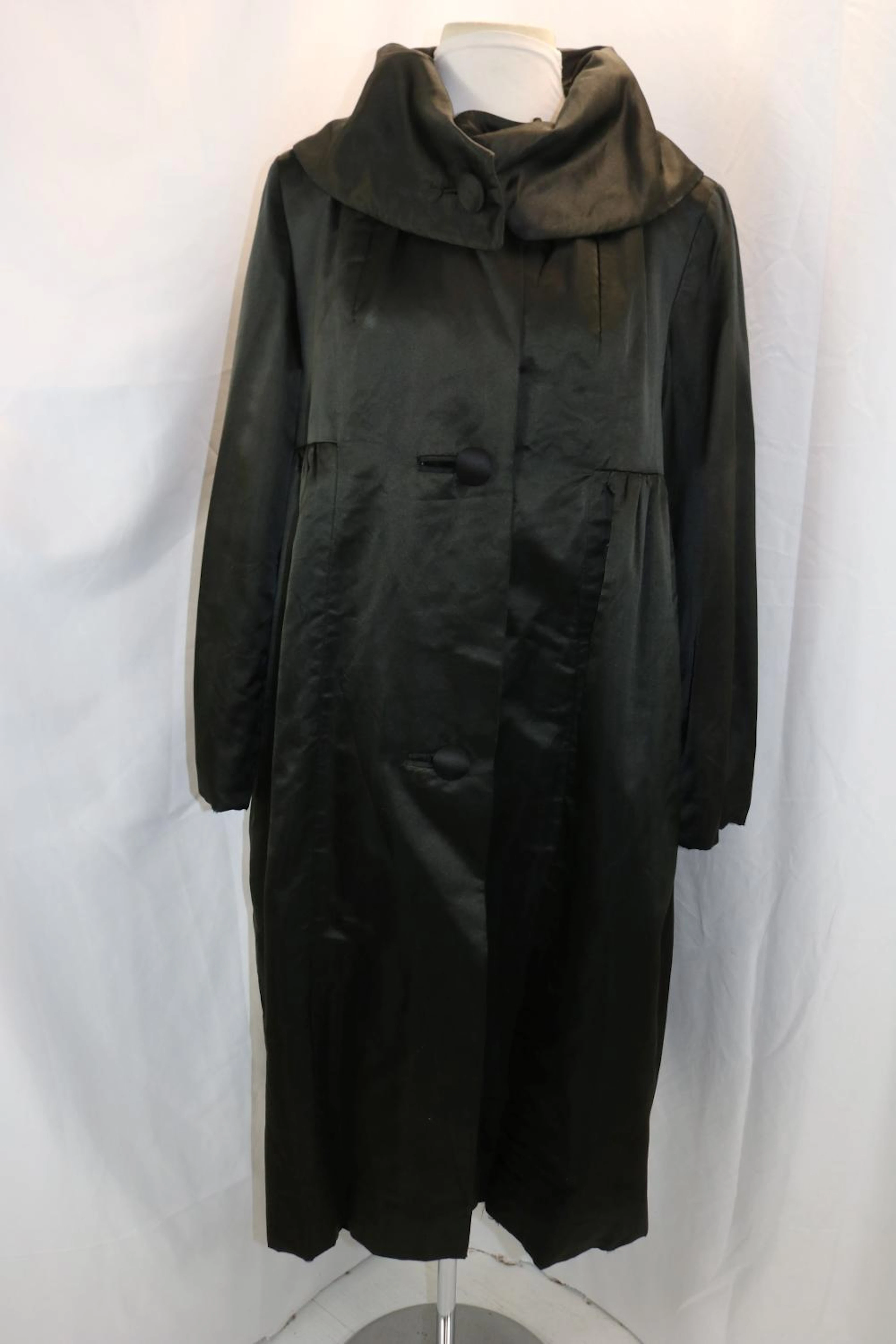 Vintage 1950's Black Silk Opera Style Coat