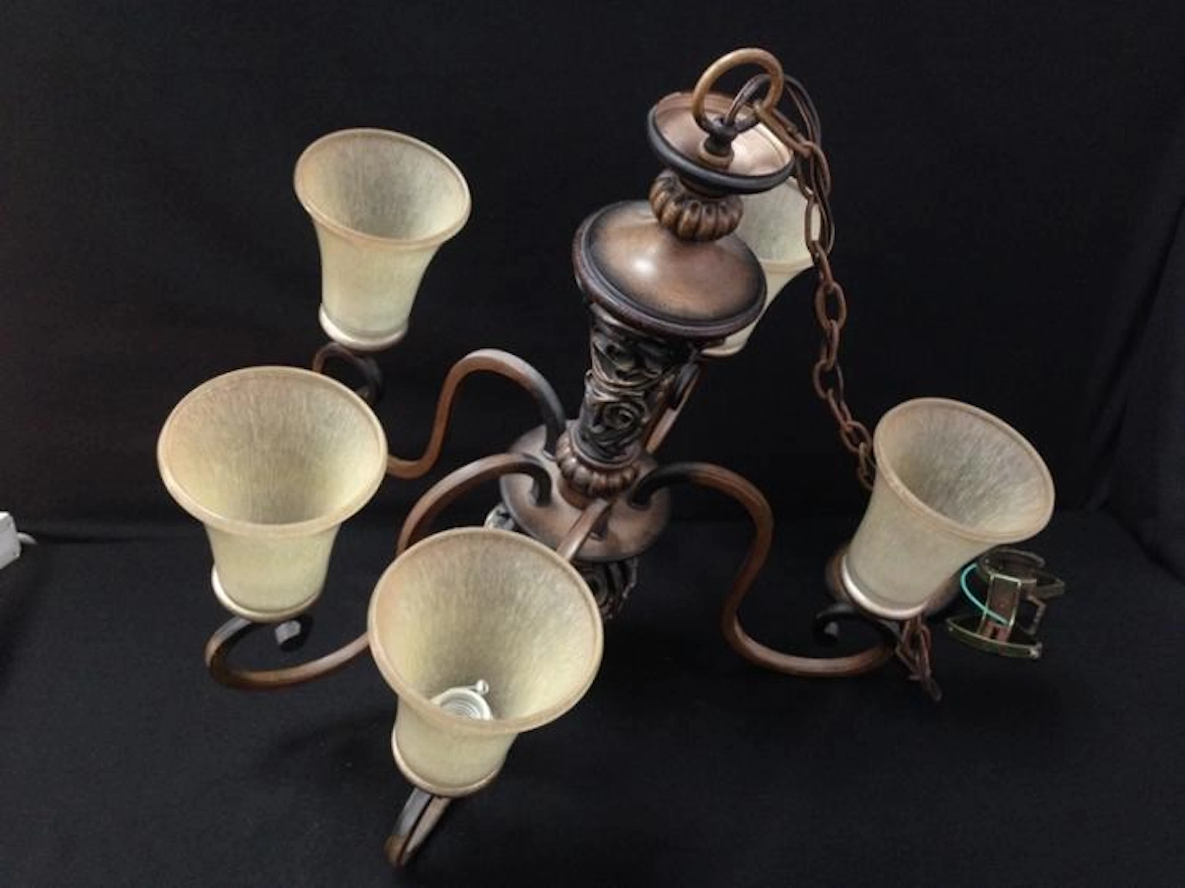 Hampton Bay 5-light CAFFE Patina Chandelier.