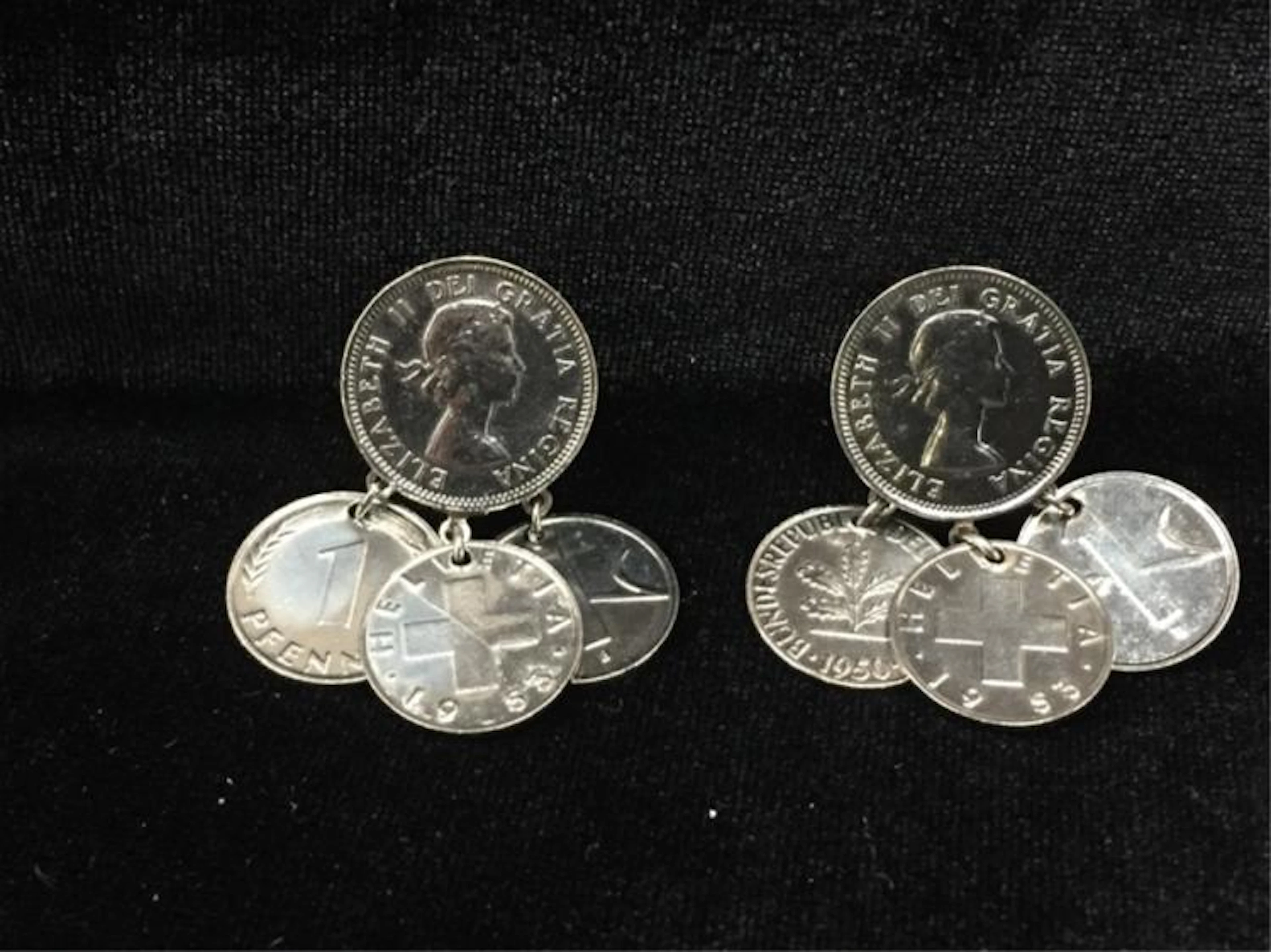 Unique Silver Coin Earrings