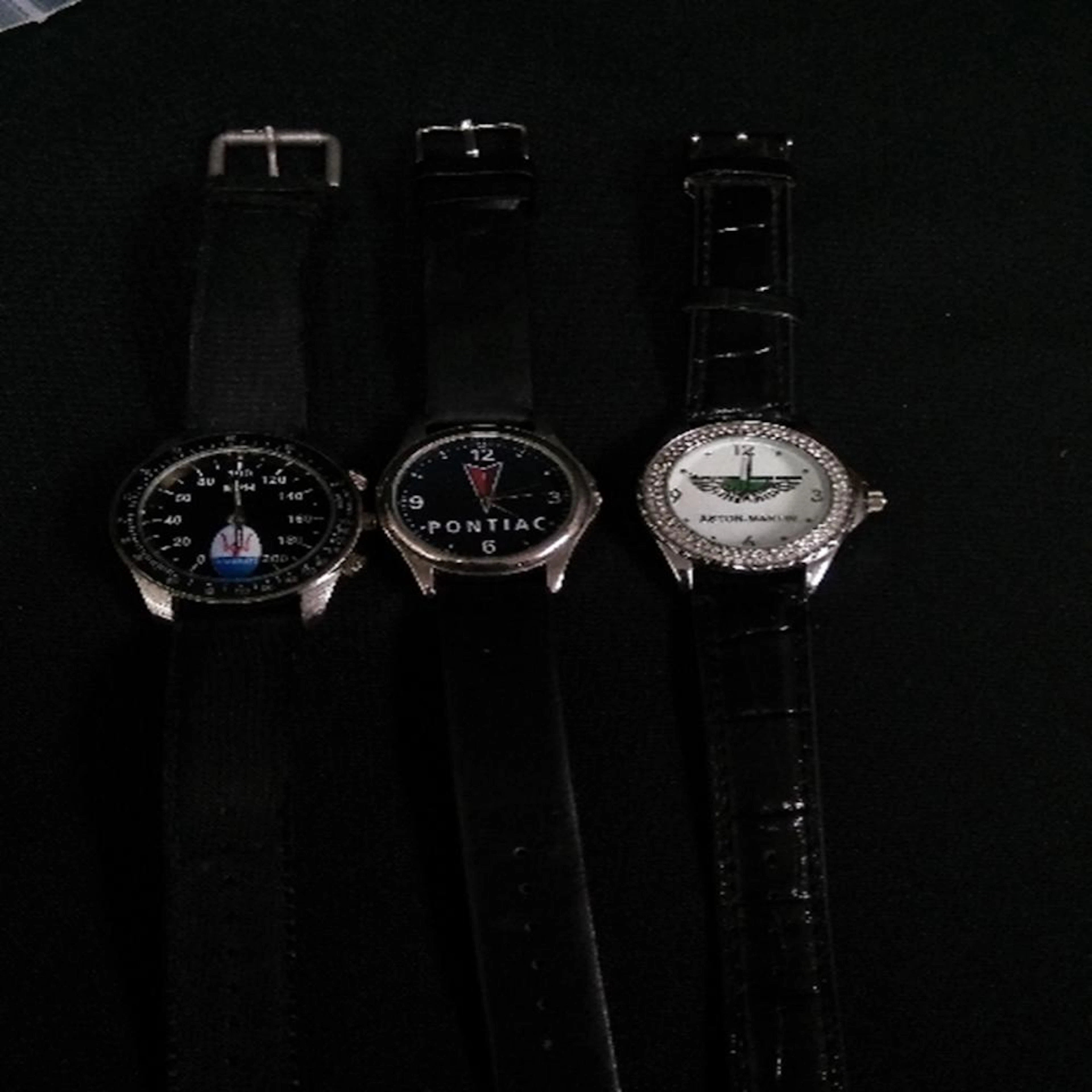 (3)Men's Watches: Ashton-Martin, Pontiac, Maserati