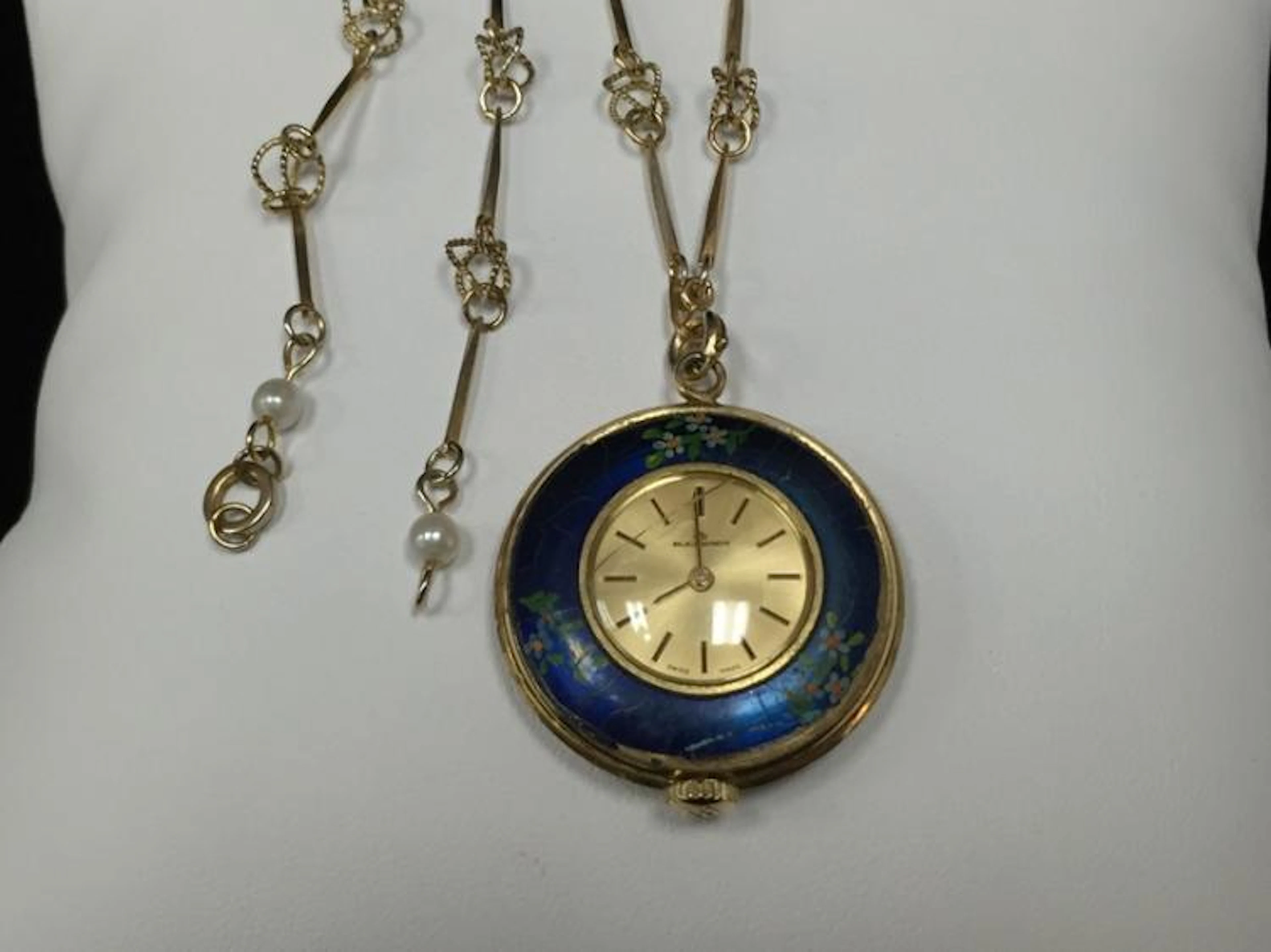 Vintage Bucherer Golden Enameled Watch