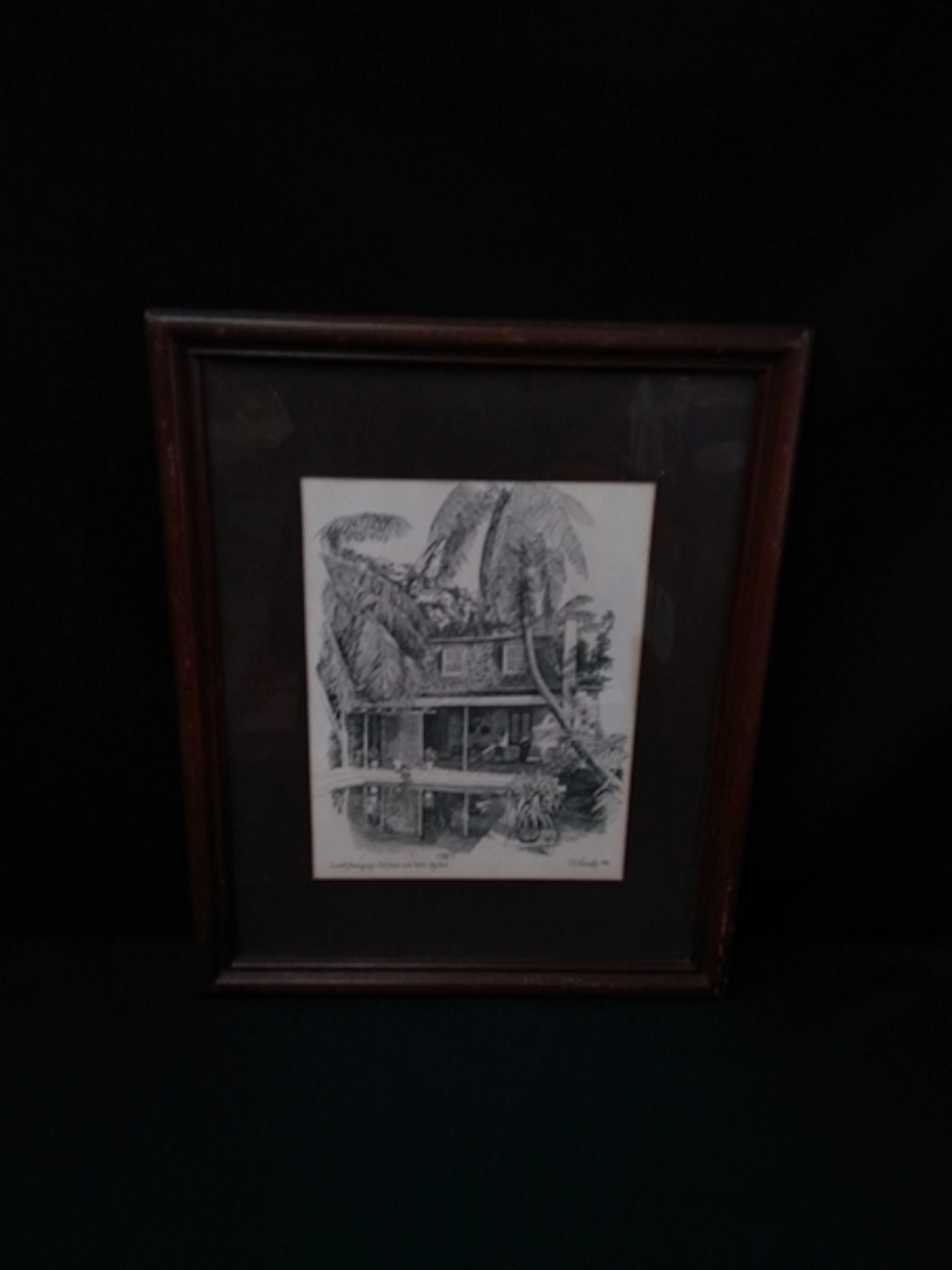 Hemmingway House Pen Sketch Print By R.E. Kennedy