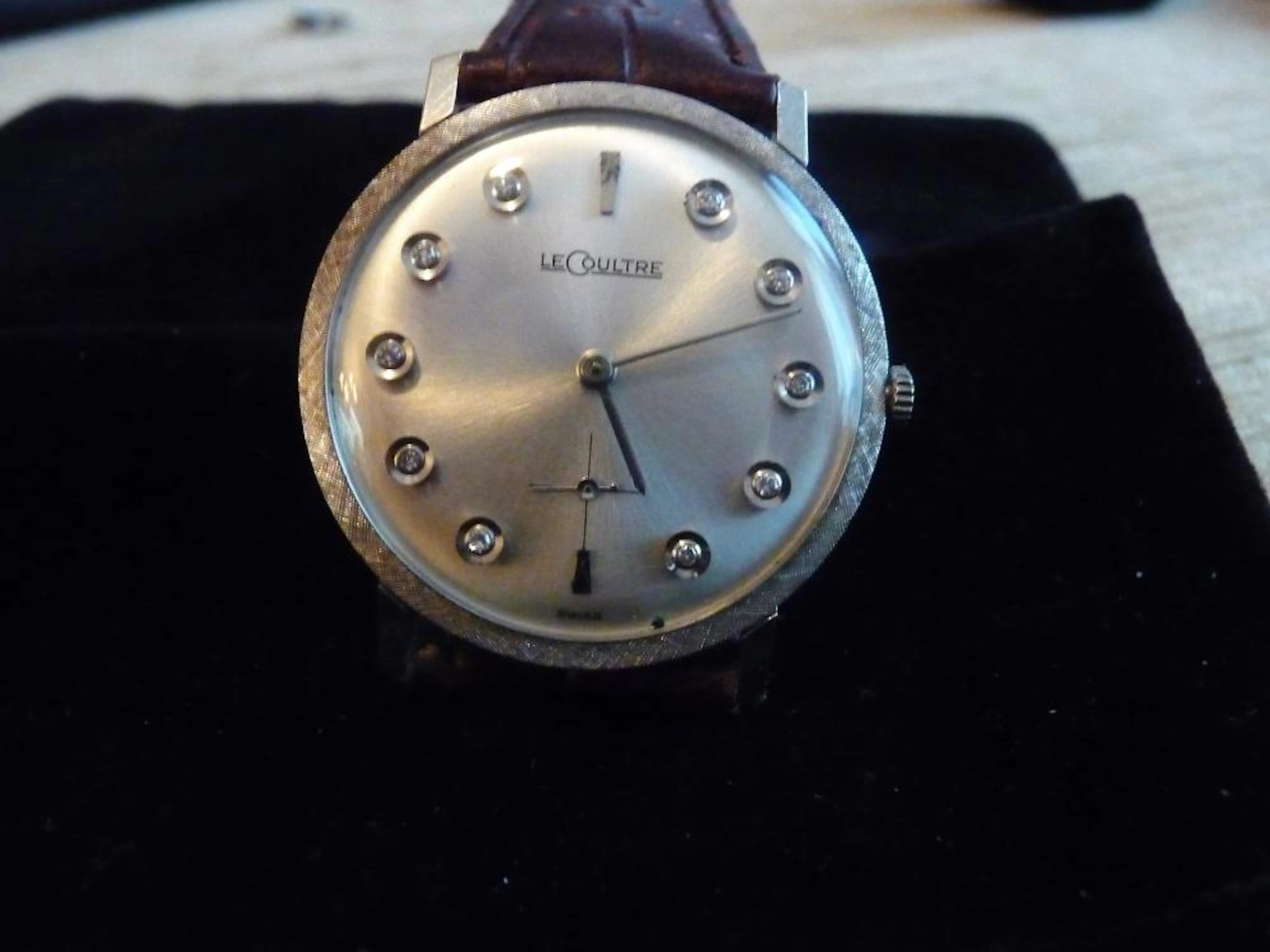 LECOULTRE 14K DIAMOND WRISTWATCH
