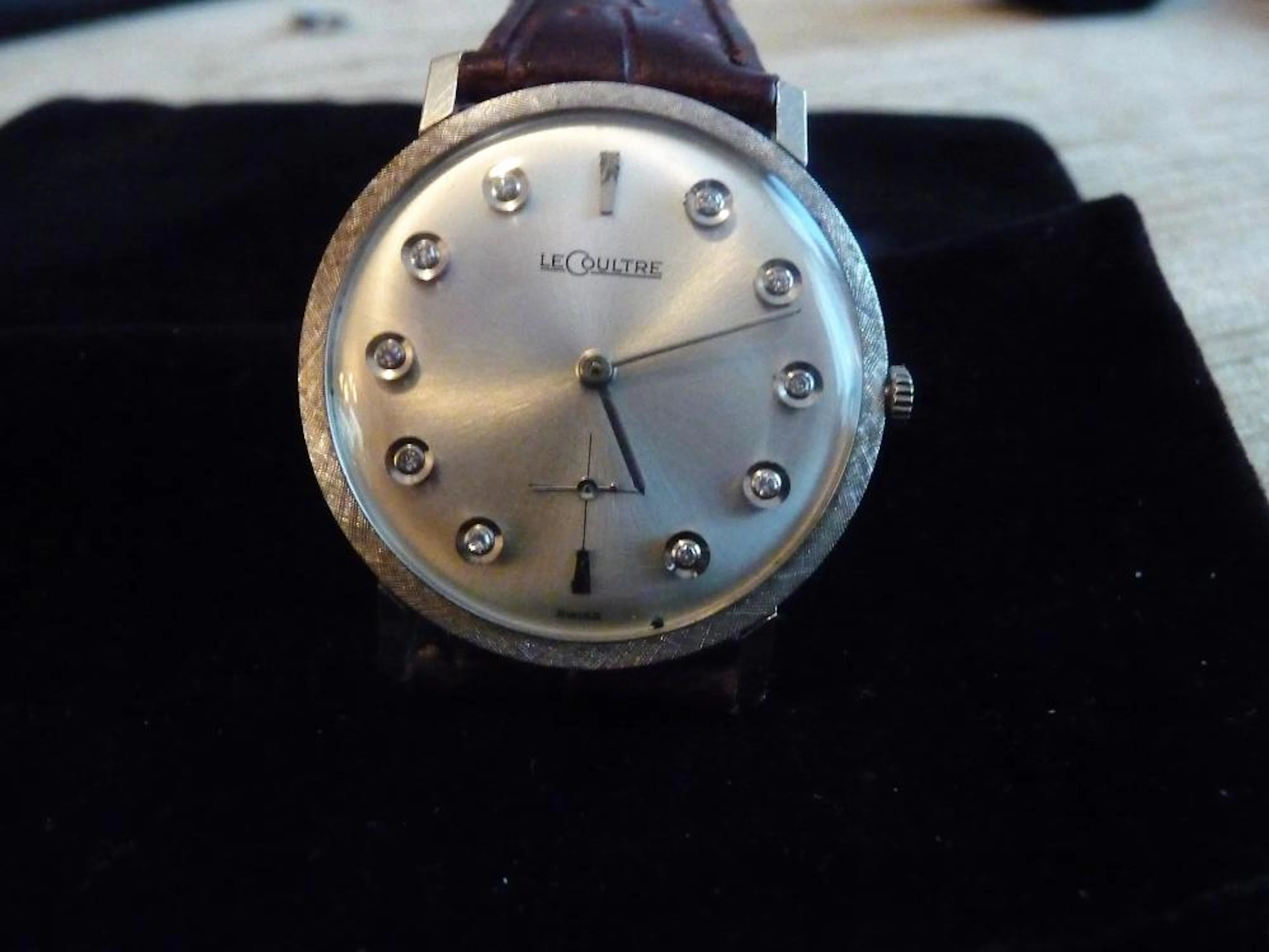 LECOULTRE 14K DIAMOND WRISTWATCH