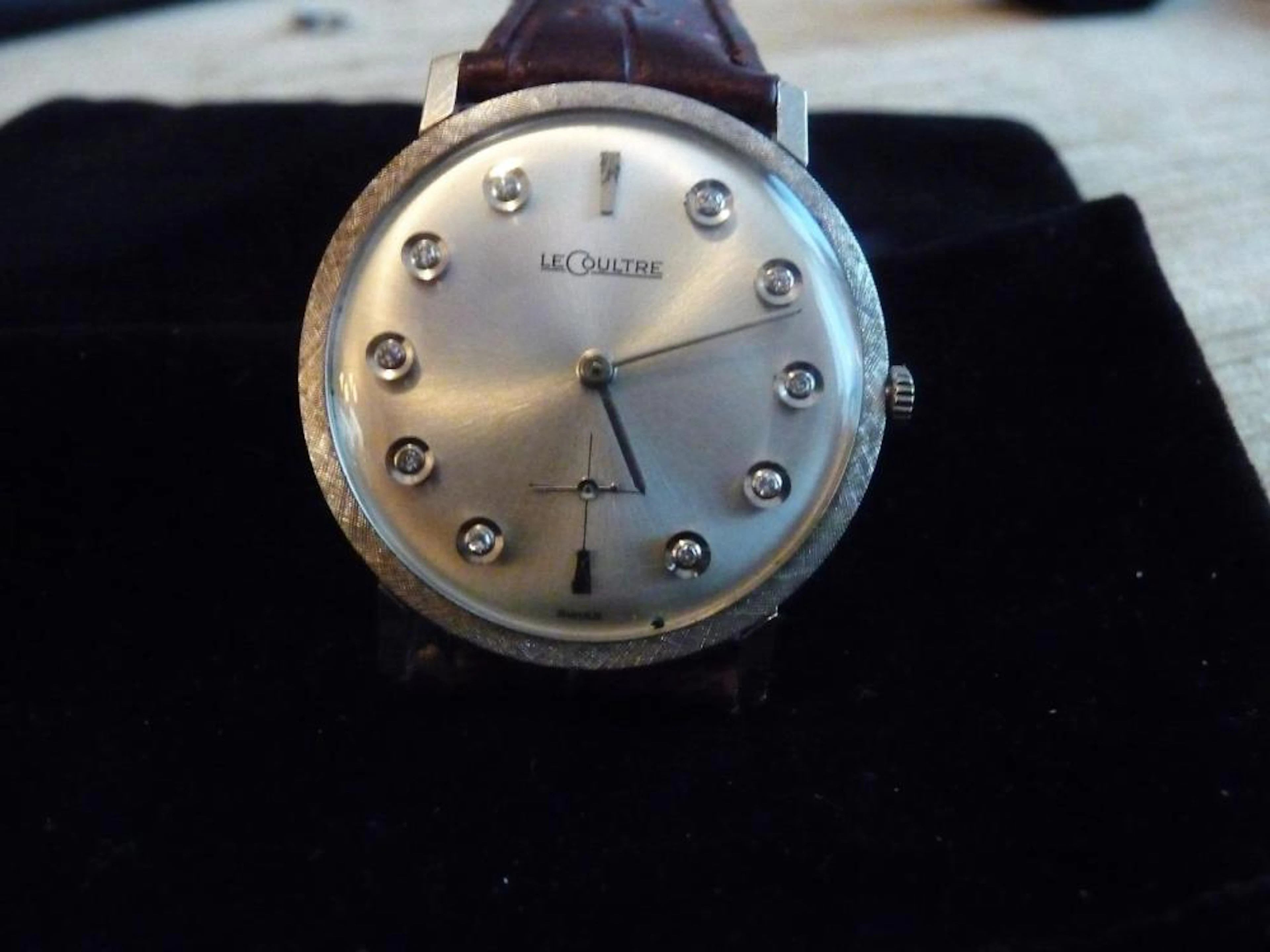 LECOULTRE 14K DIAMOND WRISTWATCH