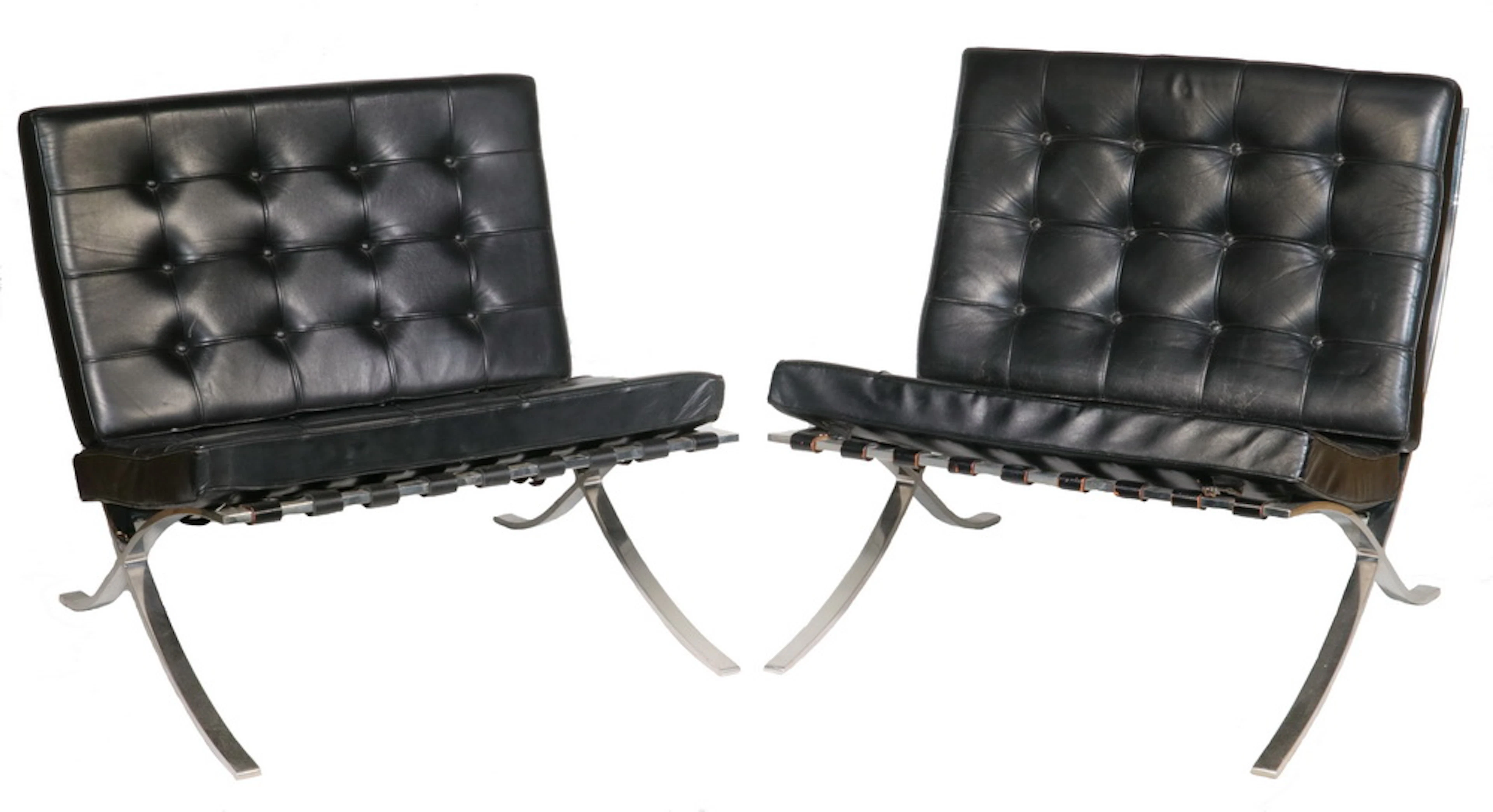 PR OF BARCELONA CHAIRS MFG BY KNOLL