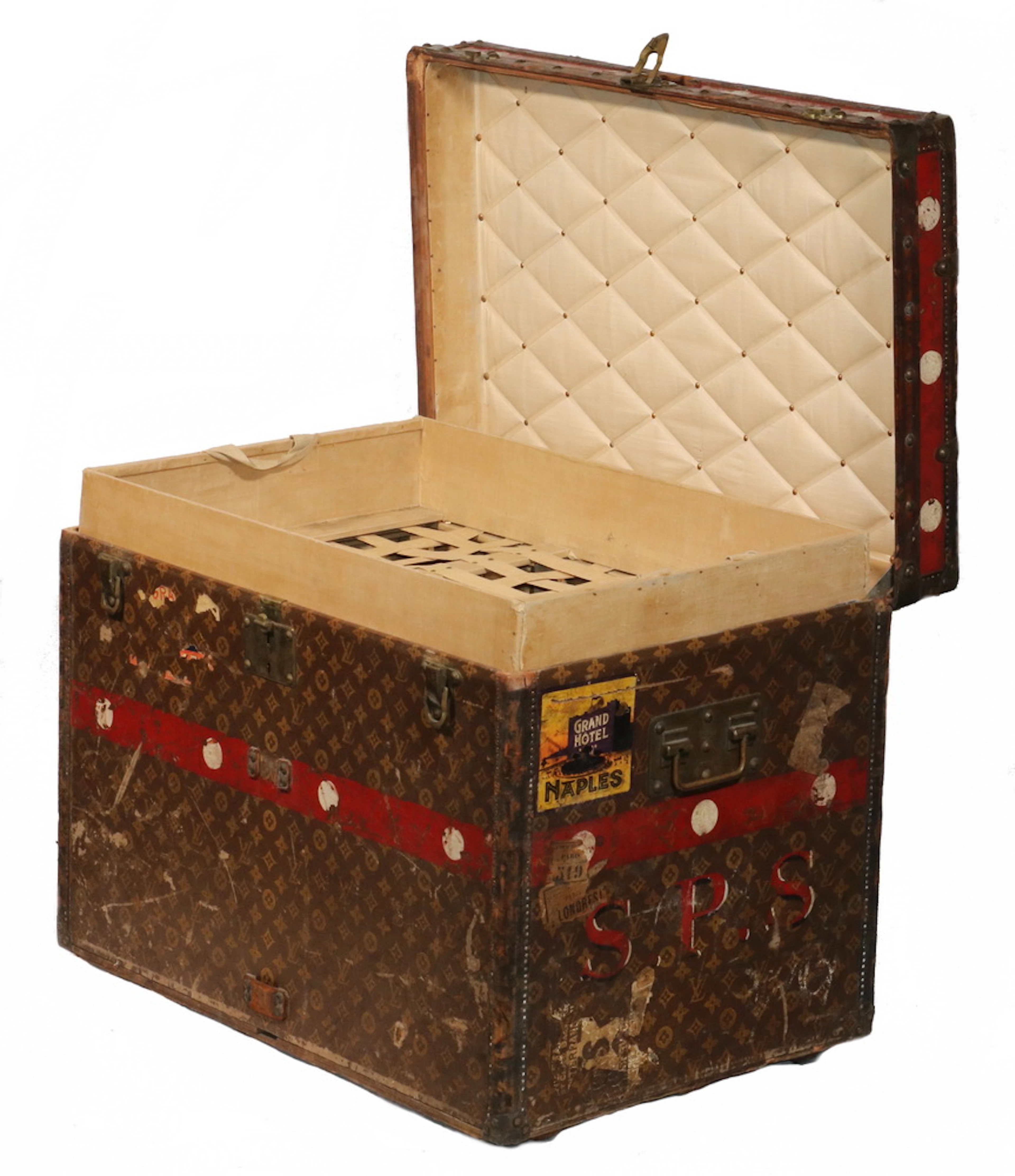 LOUIS VUITTON TRUNK WITH ORIGINAL TRAYS