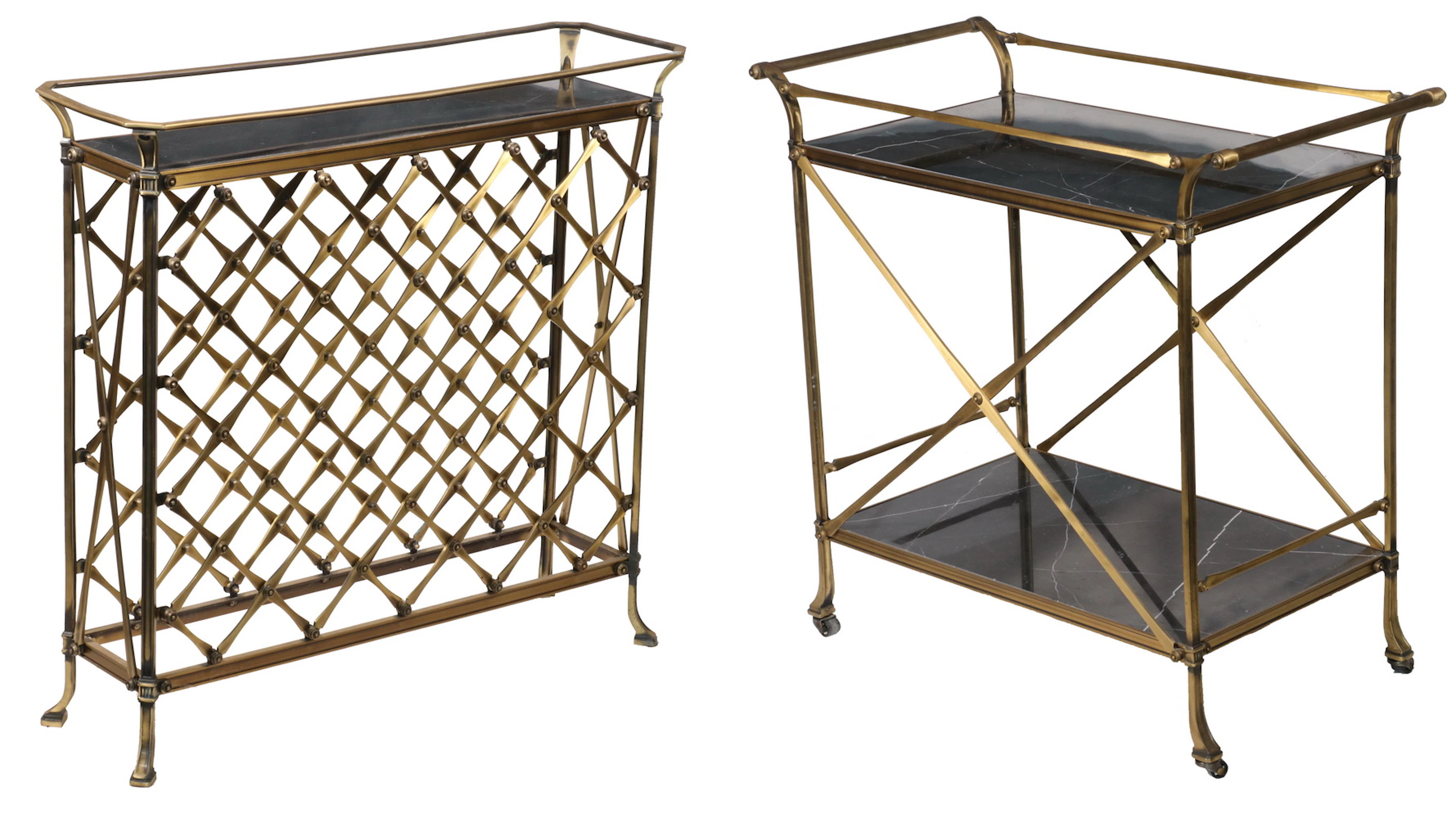 (2 PCS) WINE RACK & TEA CART
