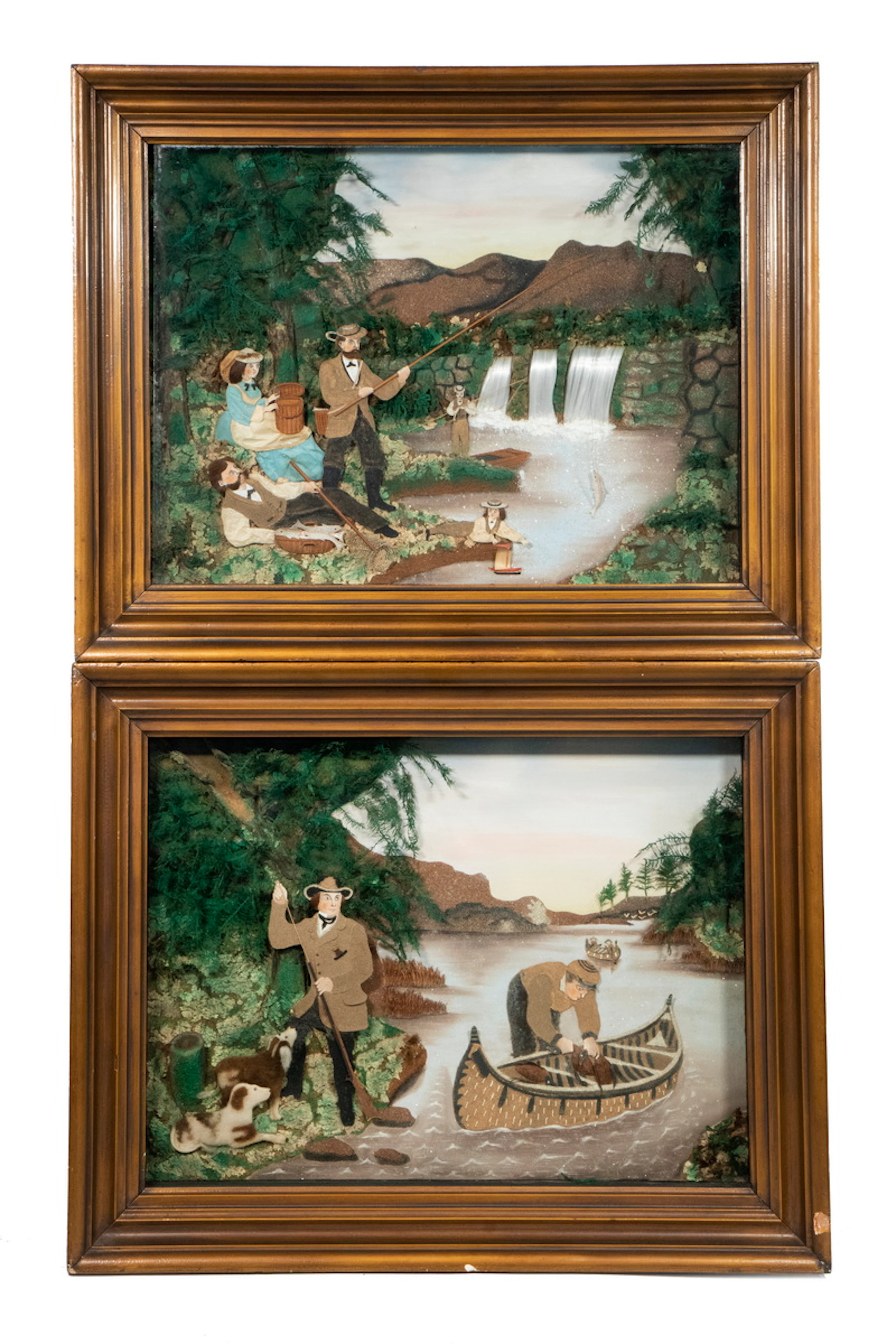 (2) LARGE 19TH C
