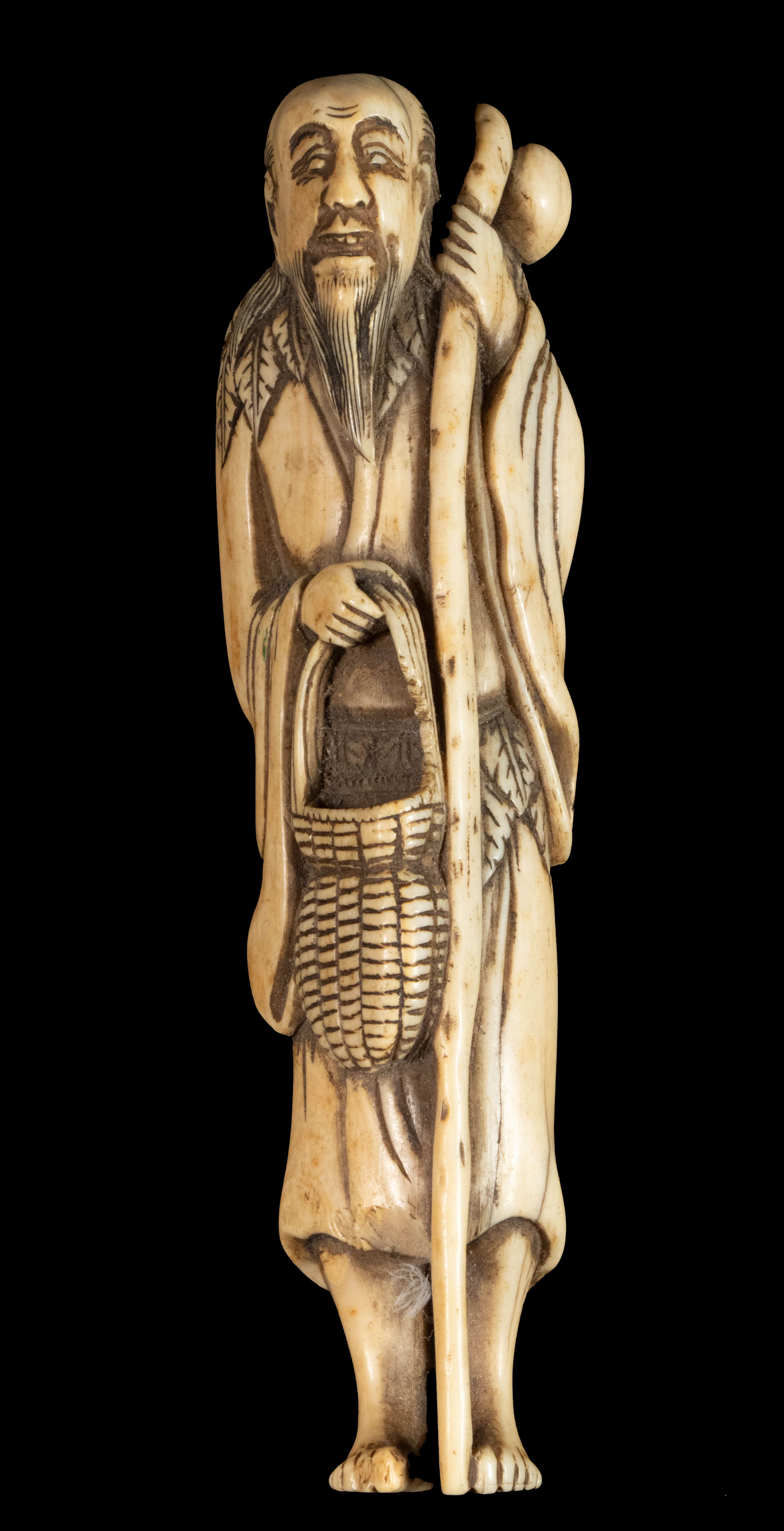 OVERSIZED 18TH C. JAPANESE IVORY NETSUKE
