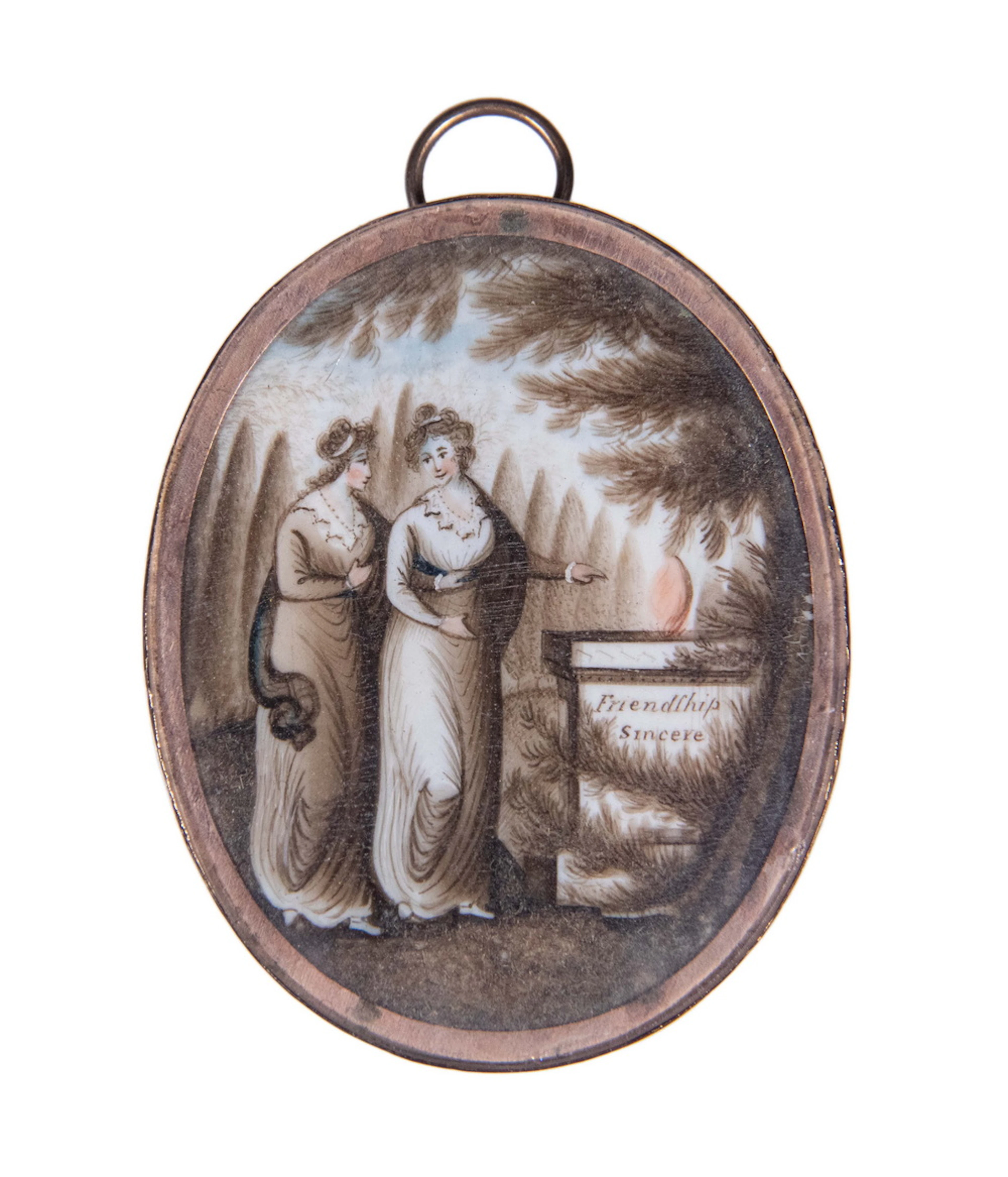 MINIATURE MEMORIAL LOCKET, CIRCA 1815