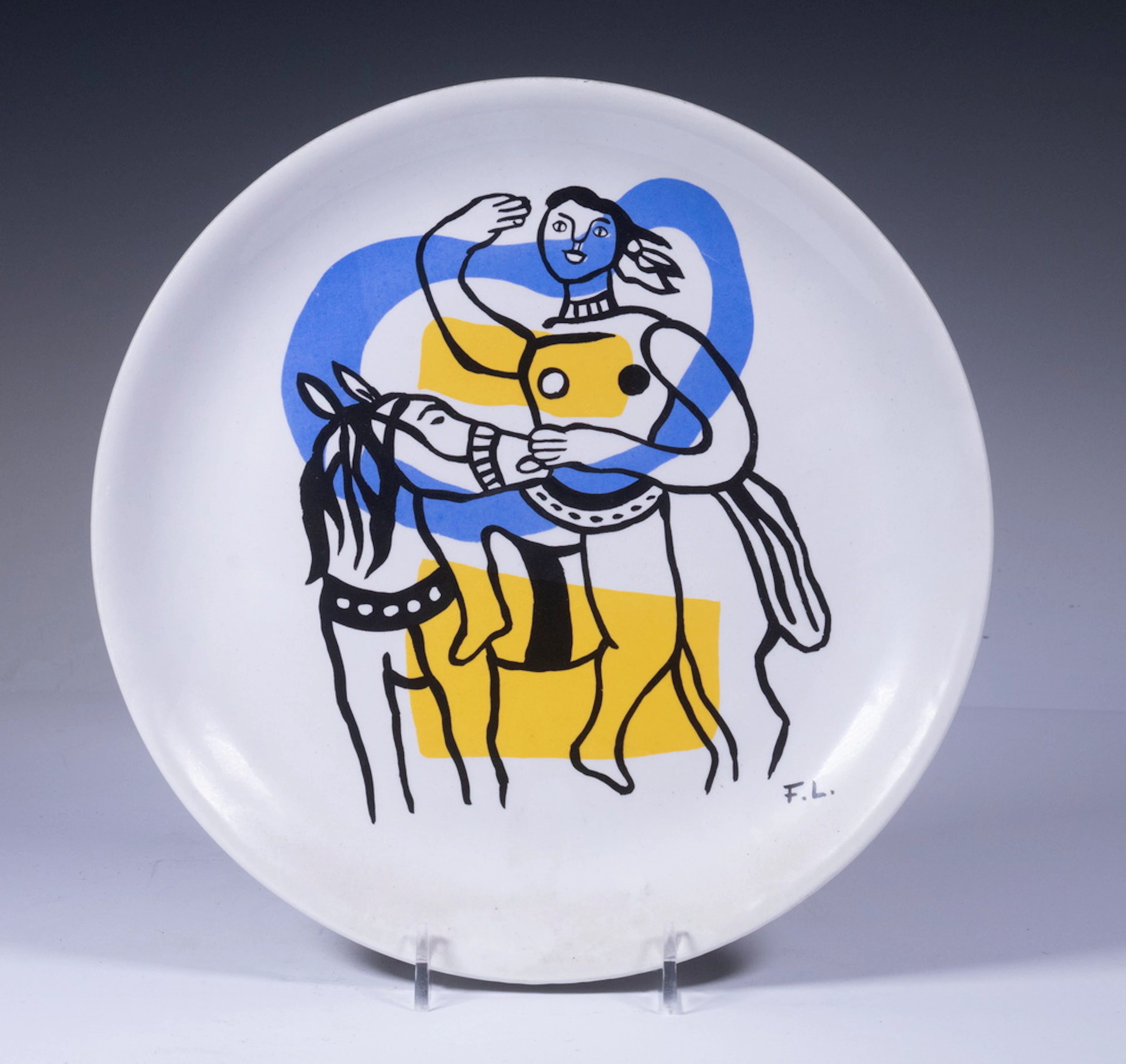MUSEE FERNAND LEGER PORCELAIN PLATE
