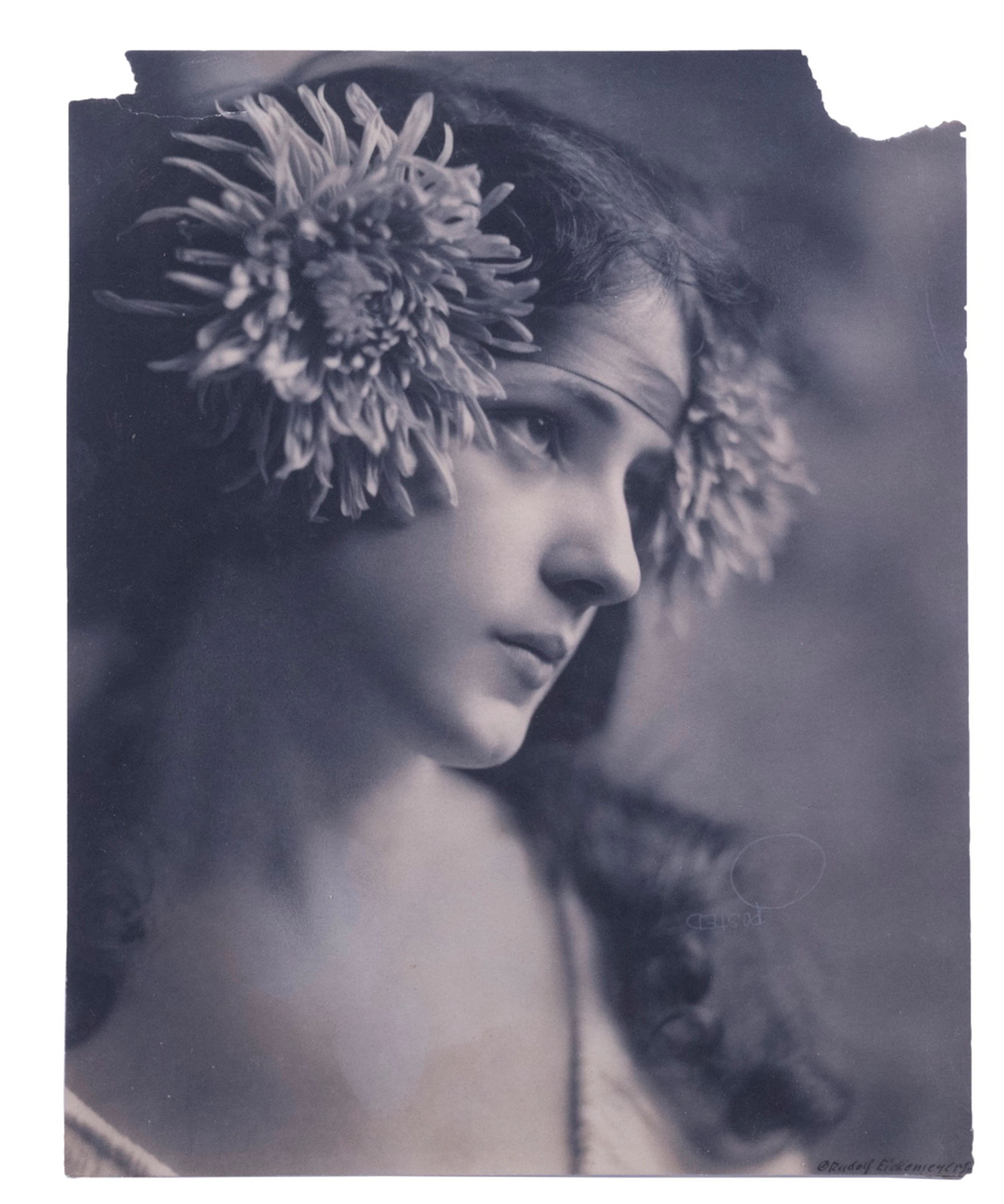 AN ORIGNAL SIGNED PHOTO OF ACTRESS EVELYN NESBIT TAKEN BY RUDOLF EICKEMEYER, JR.