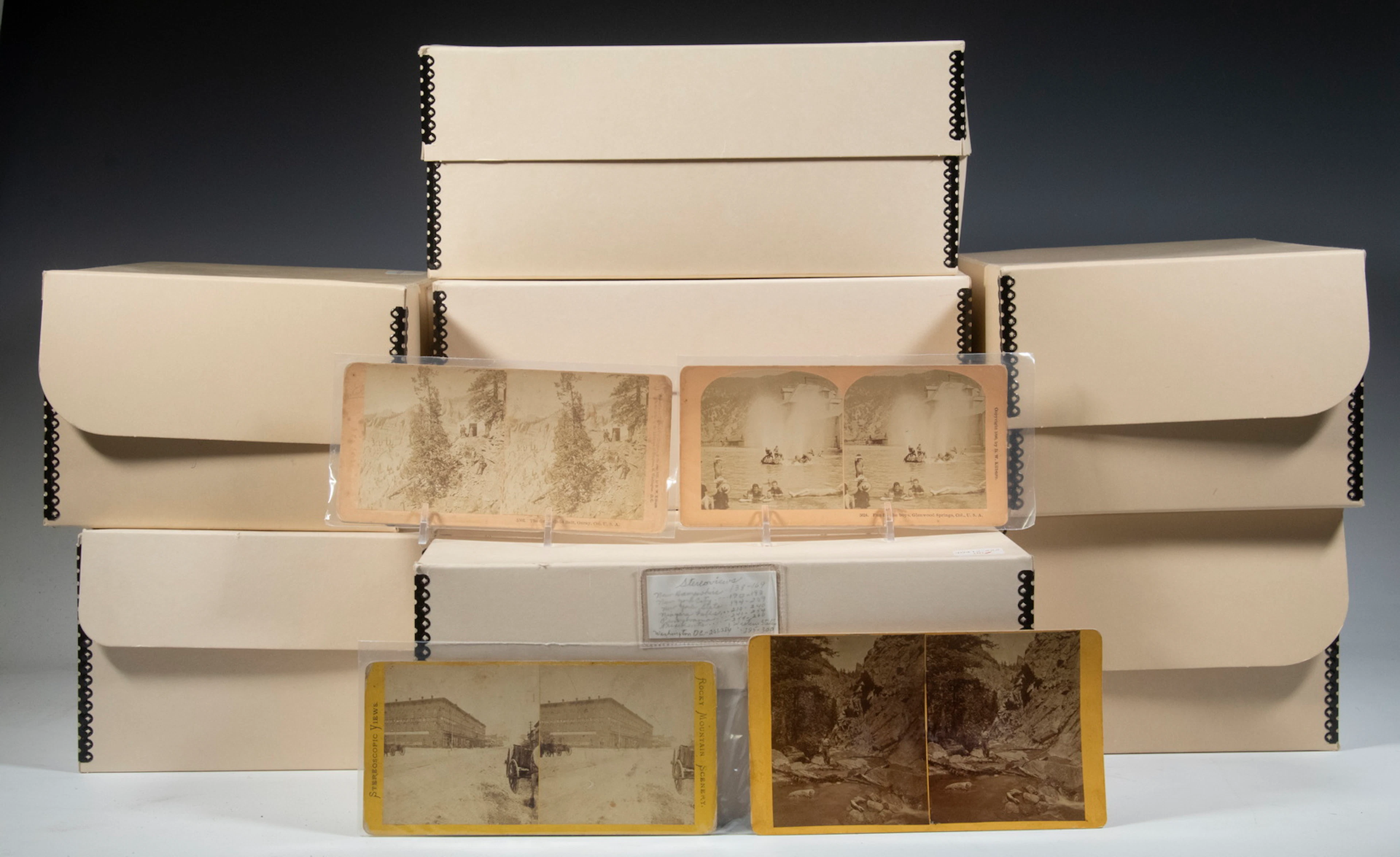 (8) SORTED BOXES OF STEROVIEW CARDS, MOSTLY REAL PHOTO, APPROX (1400) TOTAL