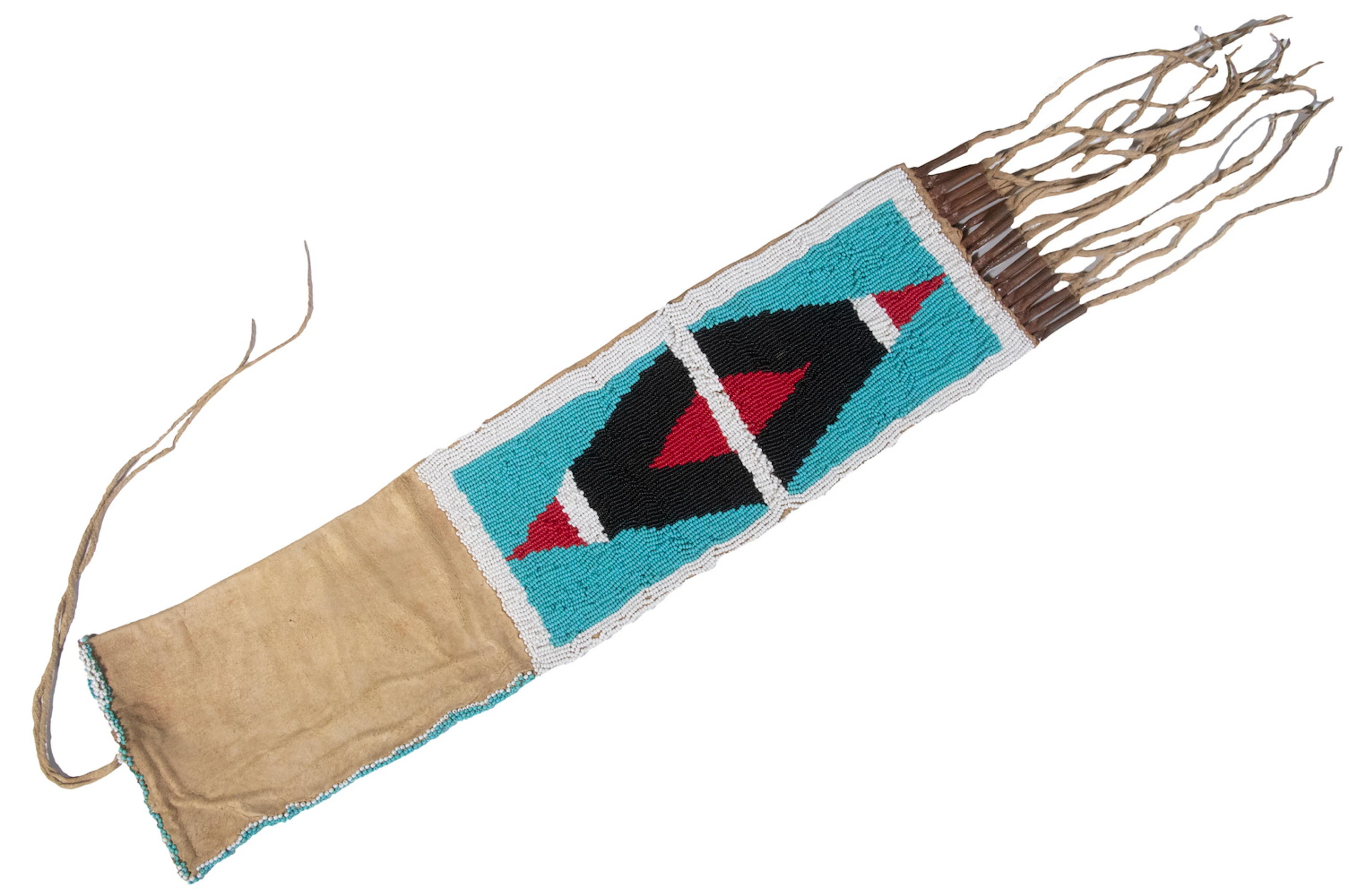 LAKOTA SIOUX BEADED PIPE BAG FACE