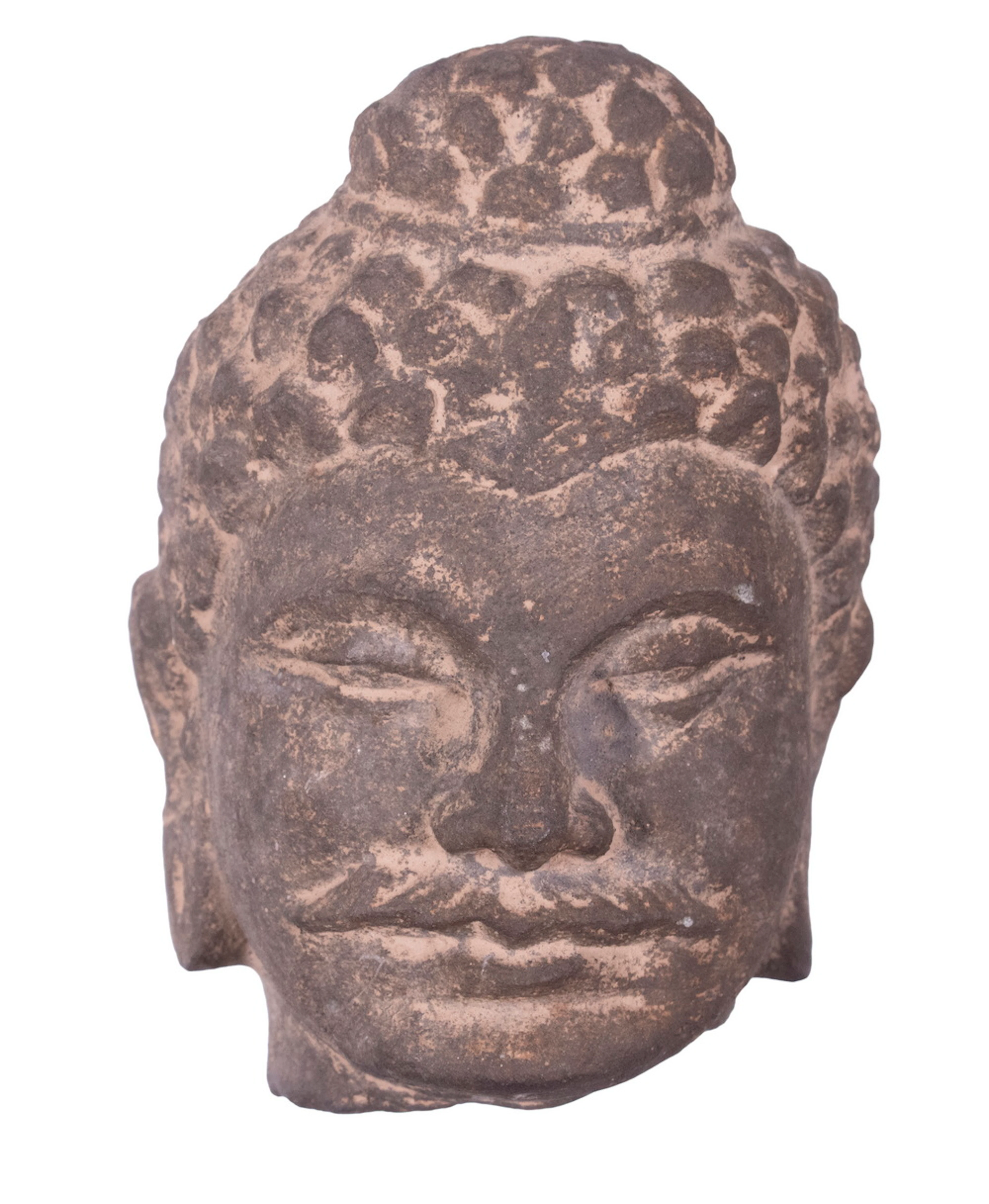 GANDHARAN STONE HEAD OF BUDDHA, UTTAR PRADESH (MATHURA) REGION