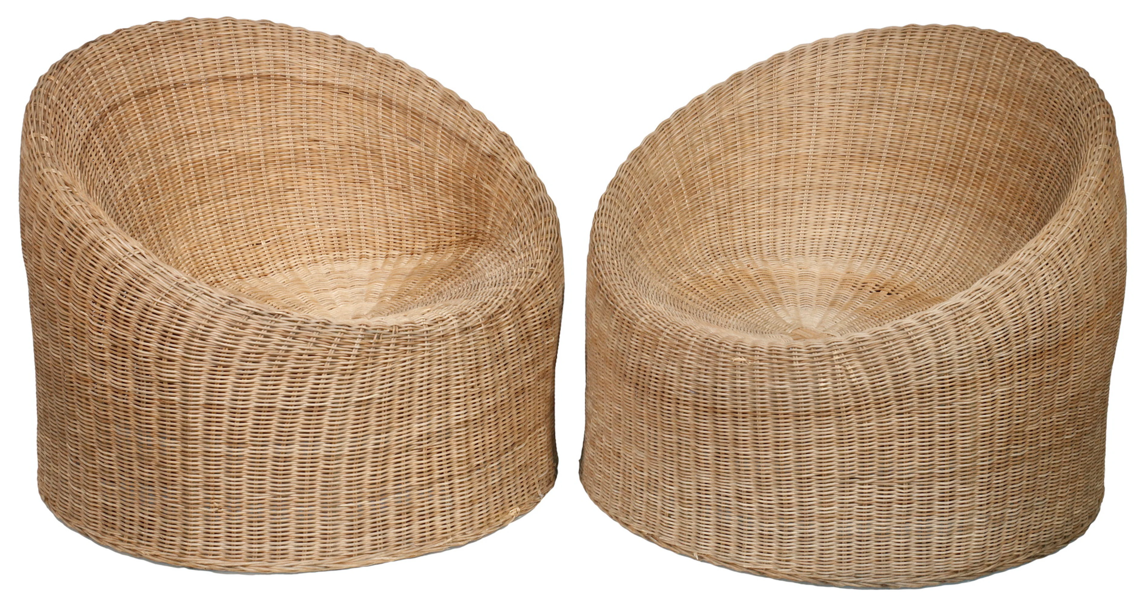 PR WICKER ELEPHANT FOOT CHAIRS BY EERO AARNIO (1932- )
