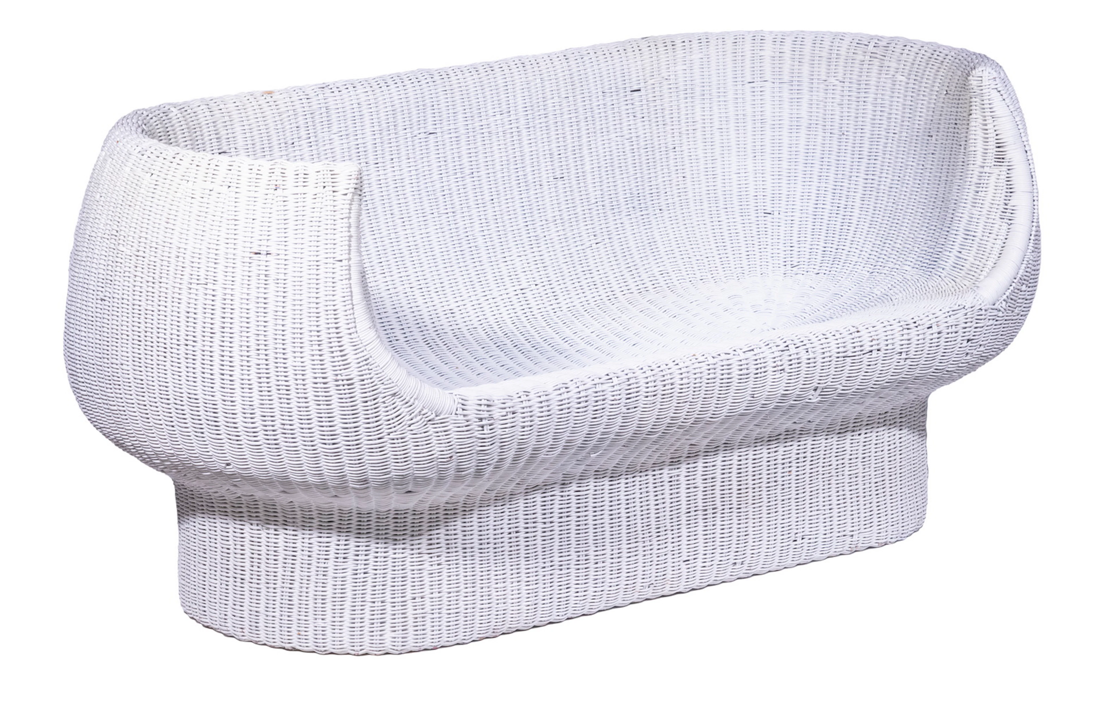 SCULPTURAL WICKER SETTEE BY ISAMU KENMOCHI (US/JAPAN, 20TH C.)