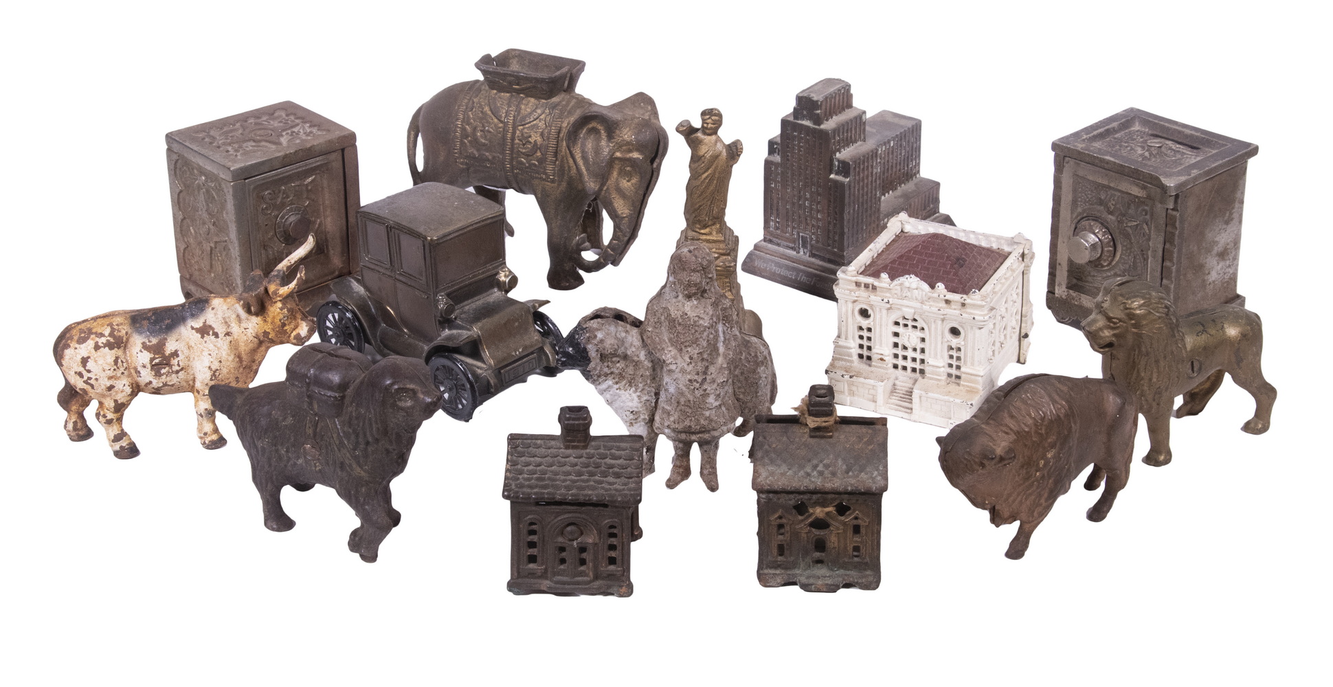 CAST IRON & COPPER STILL BANK COLLECTION
