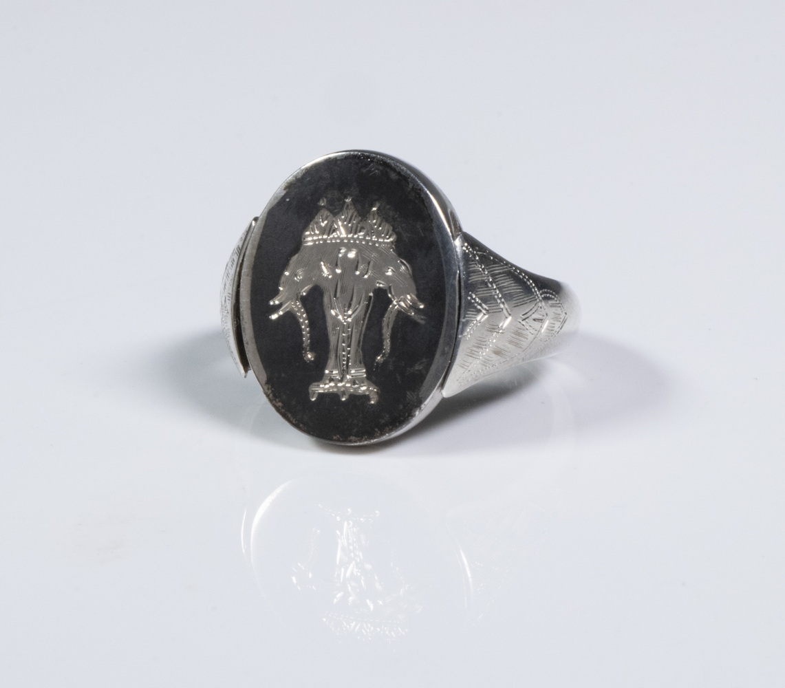 ASIAN SIAM SILVER NIELLO RING