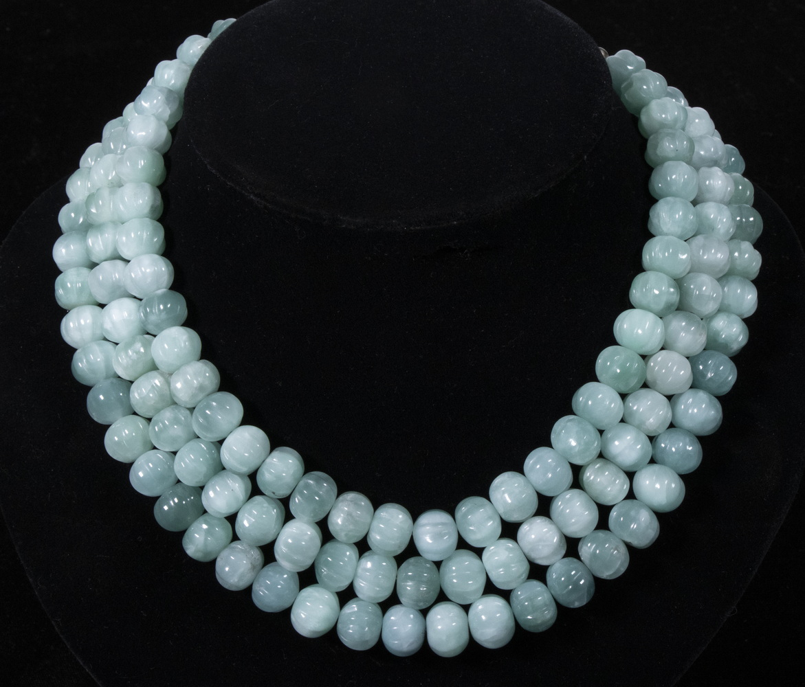 AQUA BEAD NECKLACE