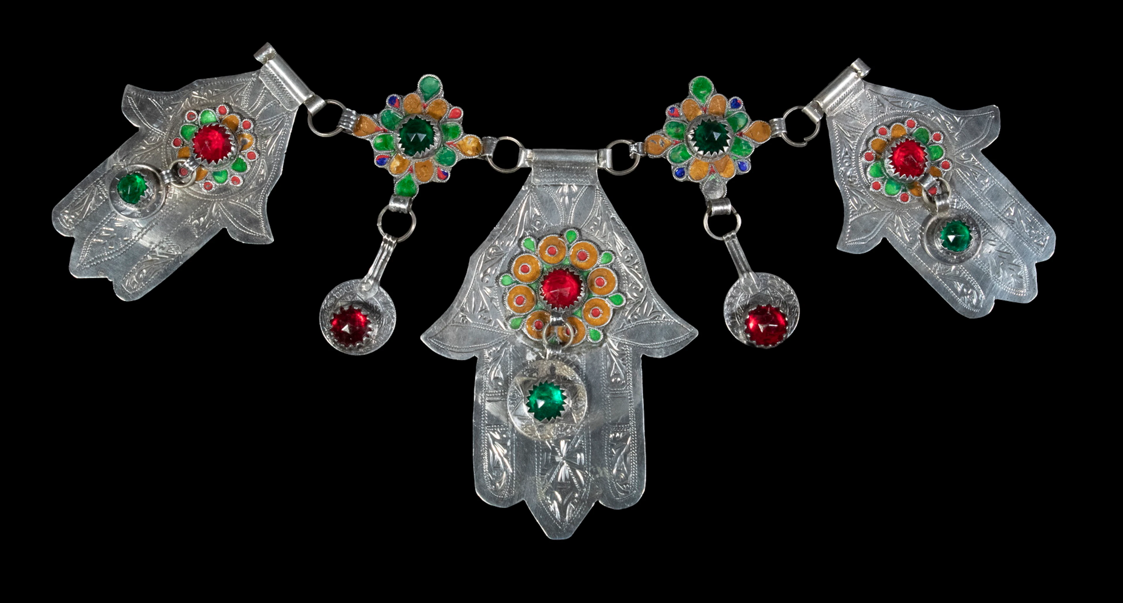 VINTAGE MOROCCAN BERBER HAMSA NECKLACE