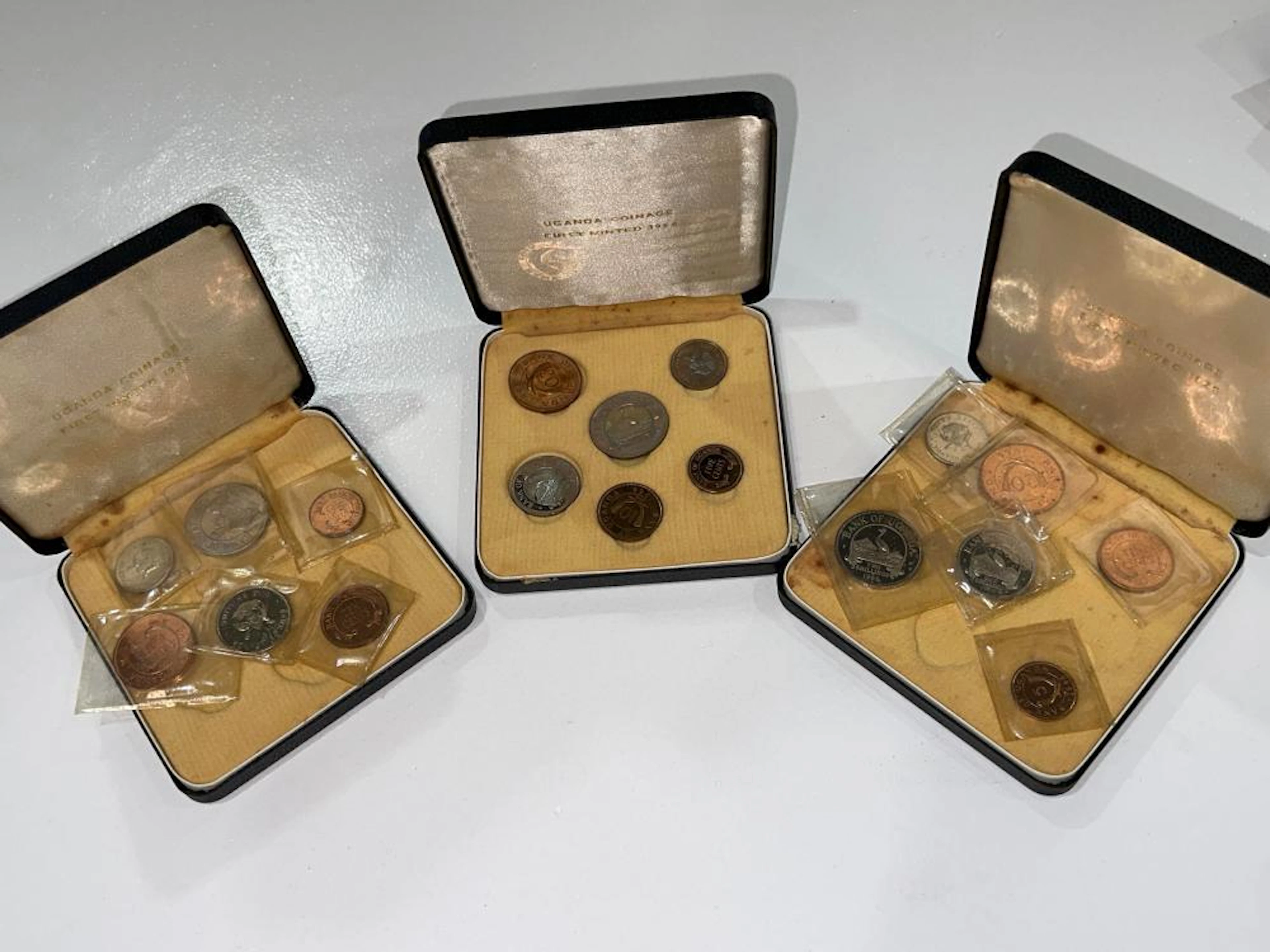 1966 Bank of UGANDA Proof Coin Sets x 3