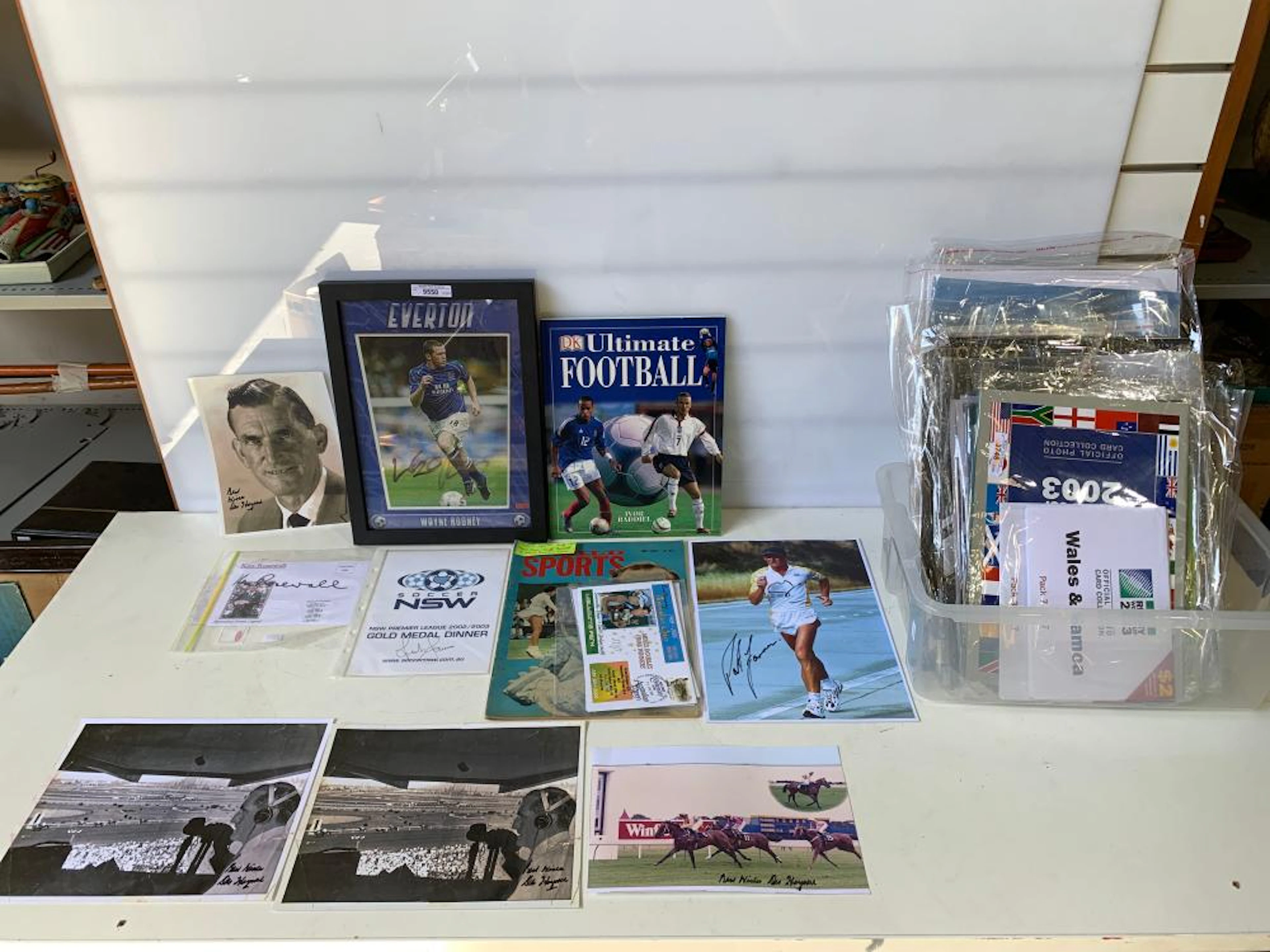 Collection of SIGNED sporting related ephemera incl