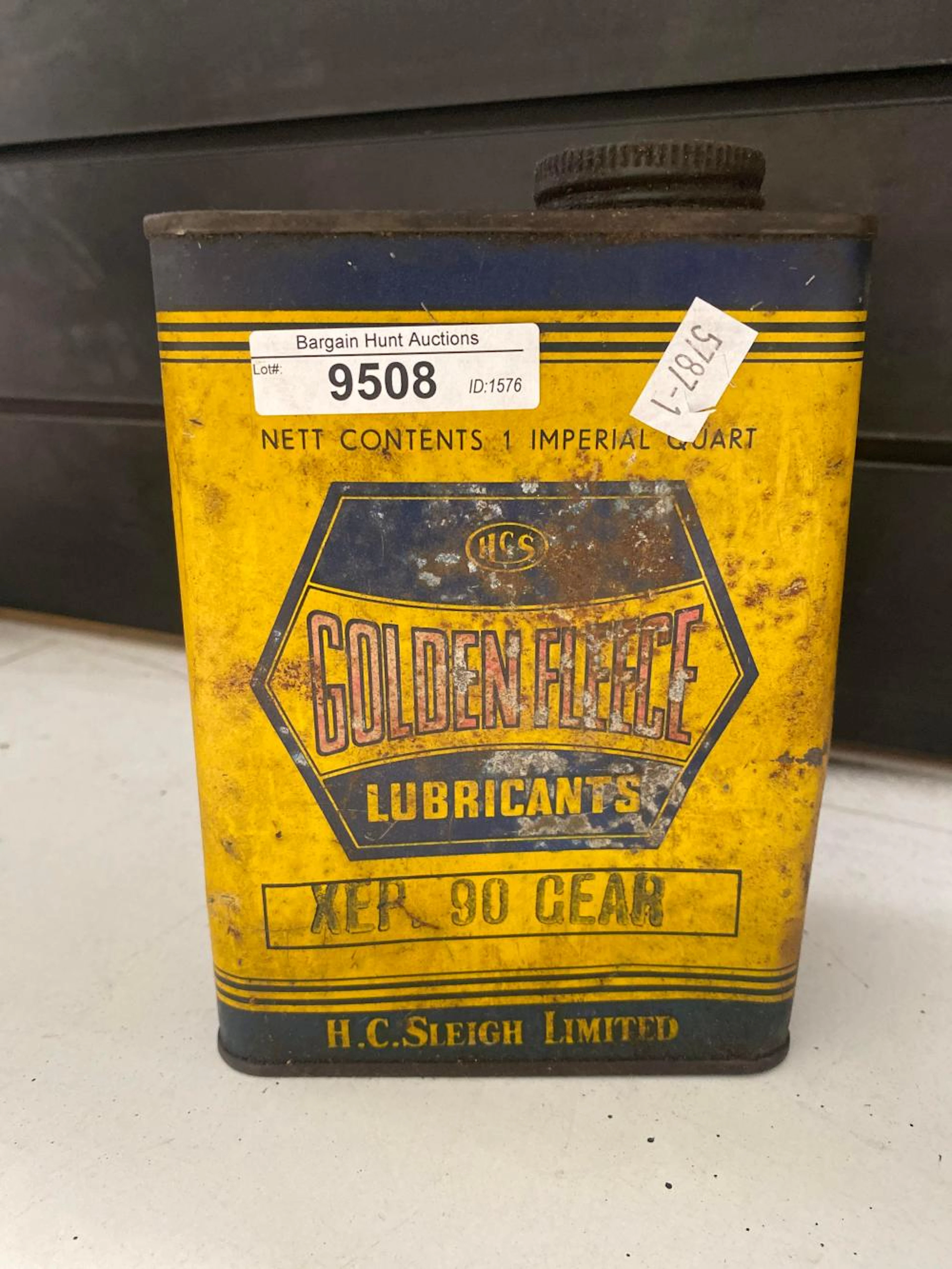 Golden Fleece lubricants tin
