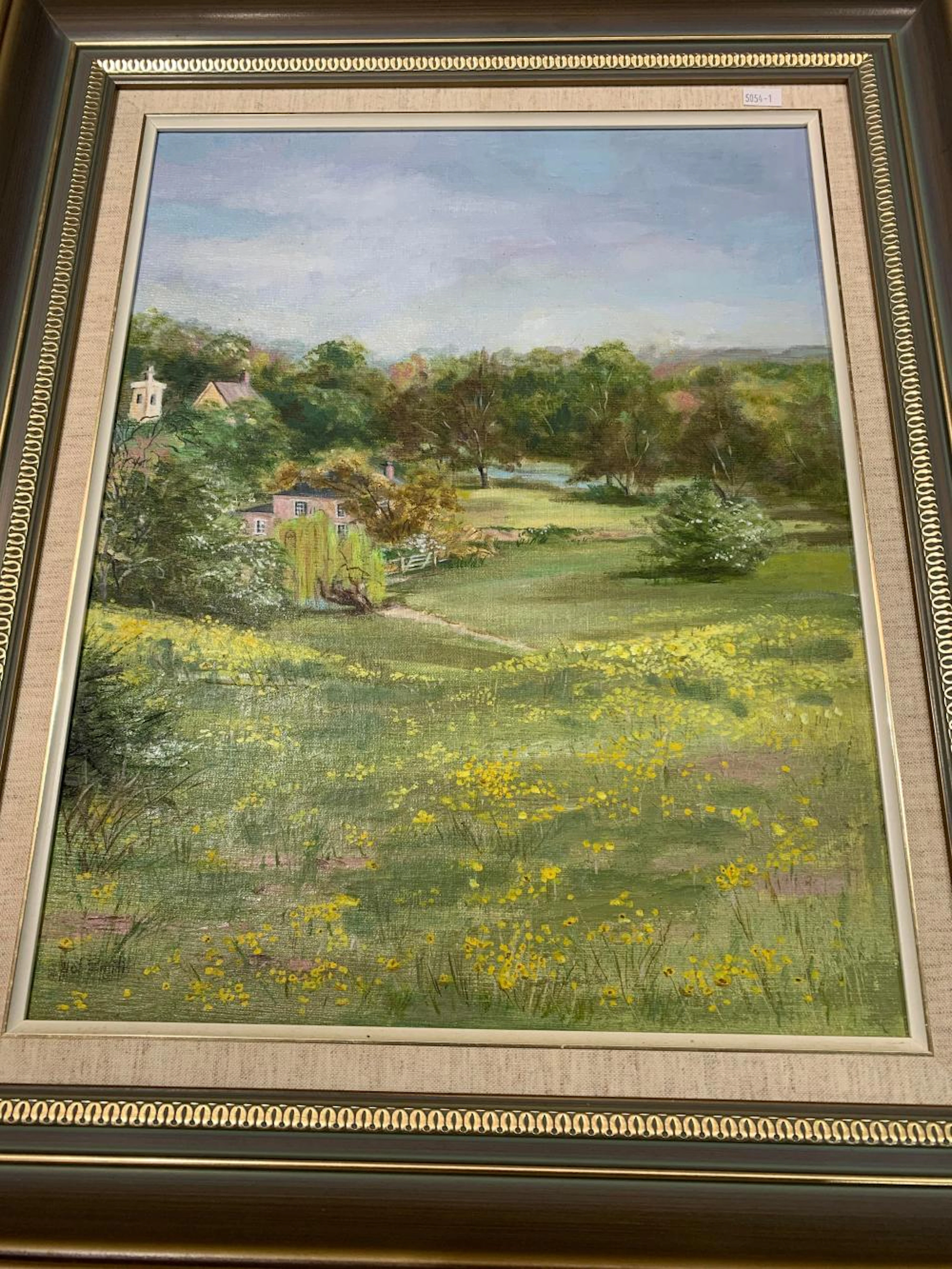 Framed oil on board