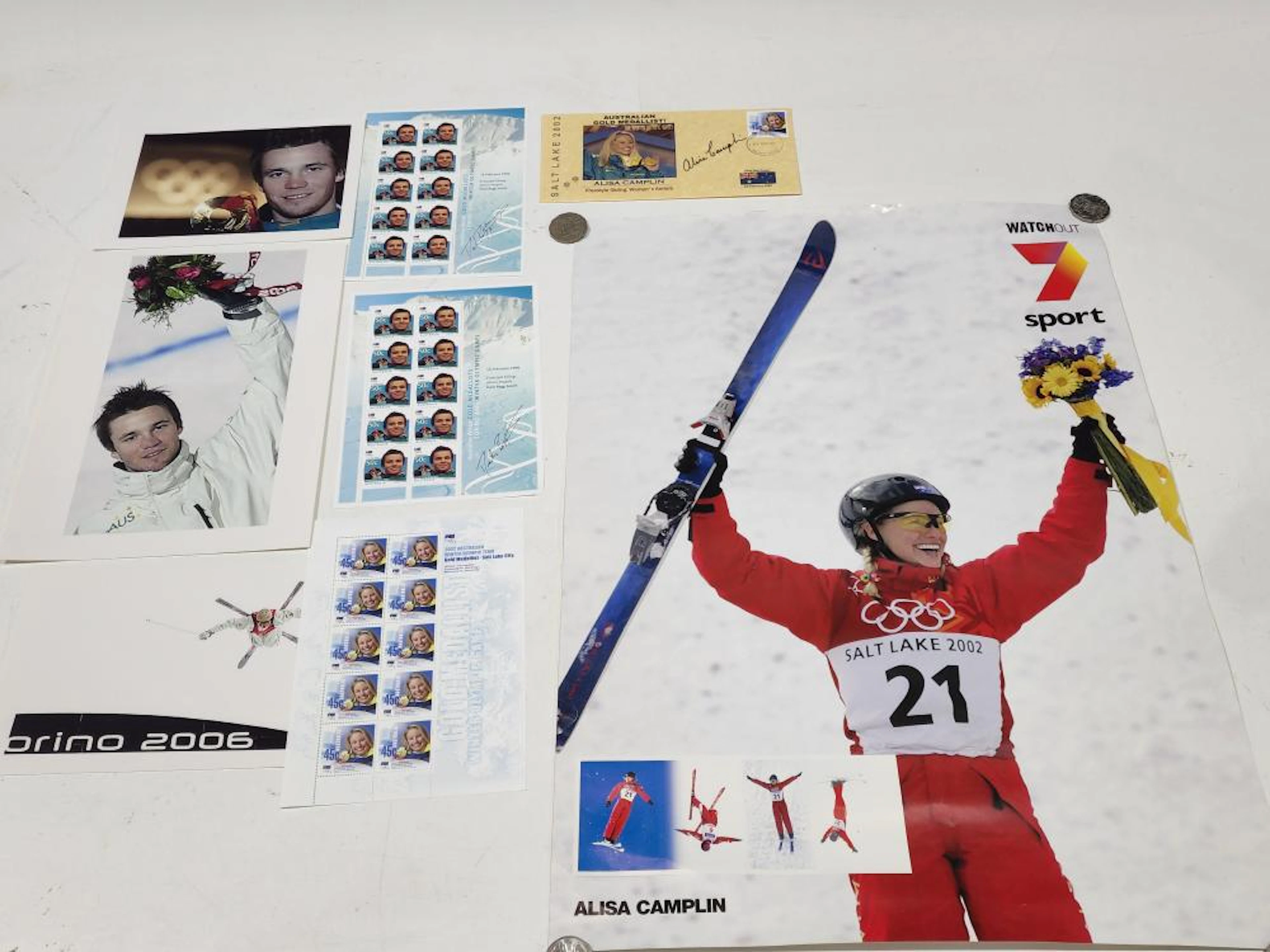 WINTER OLYMPICS; Dale Begg-Smith autographed stamp sets
