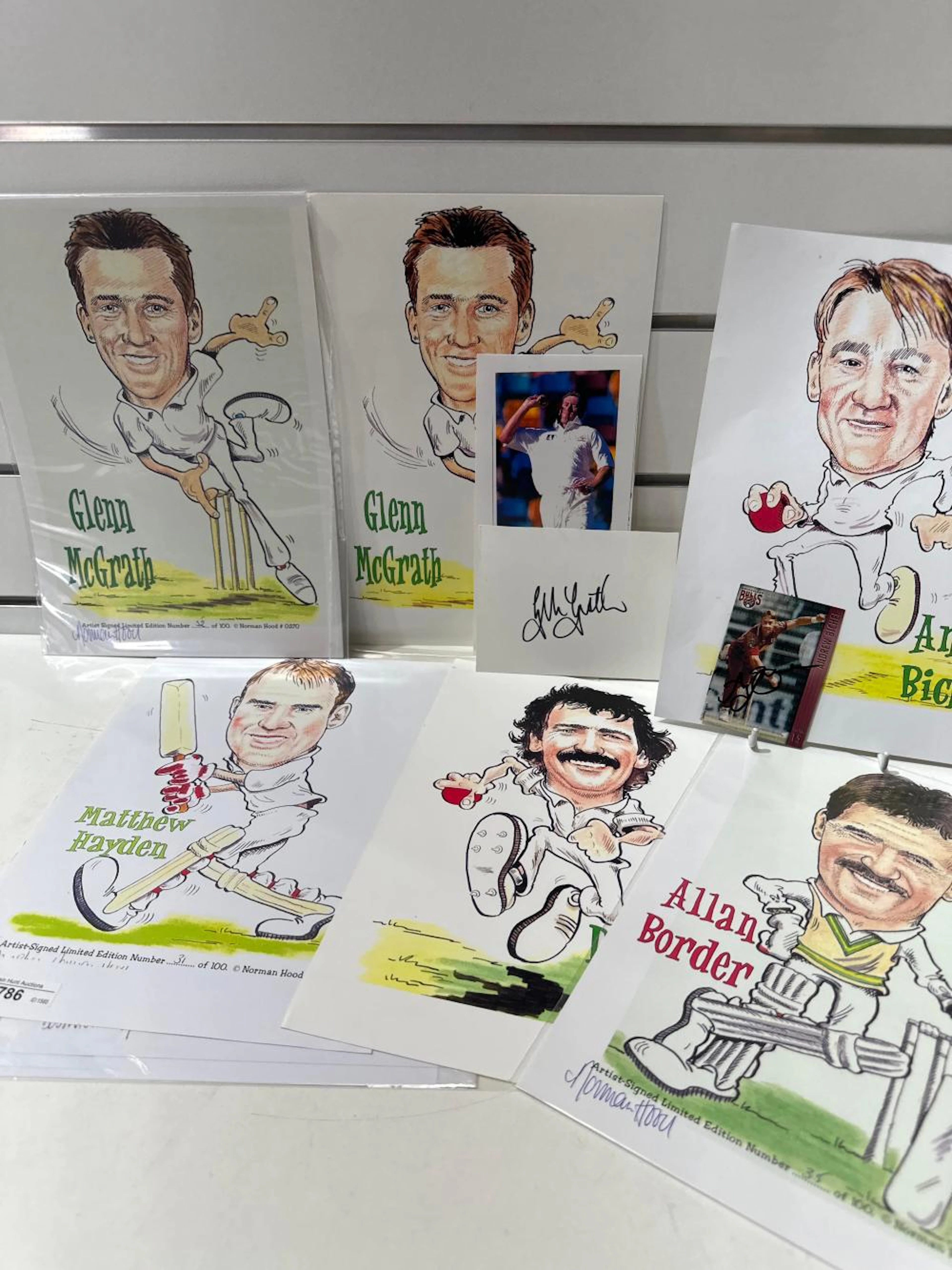 CRICKET; caricatures of Shane Warne