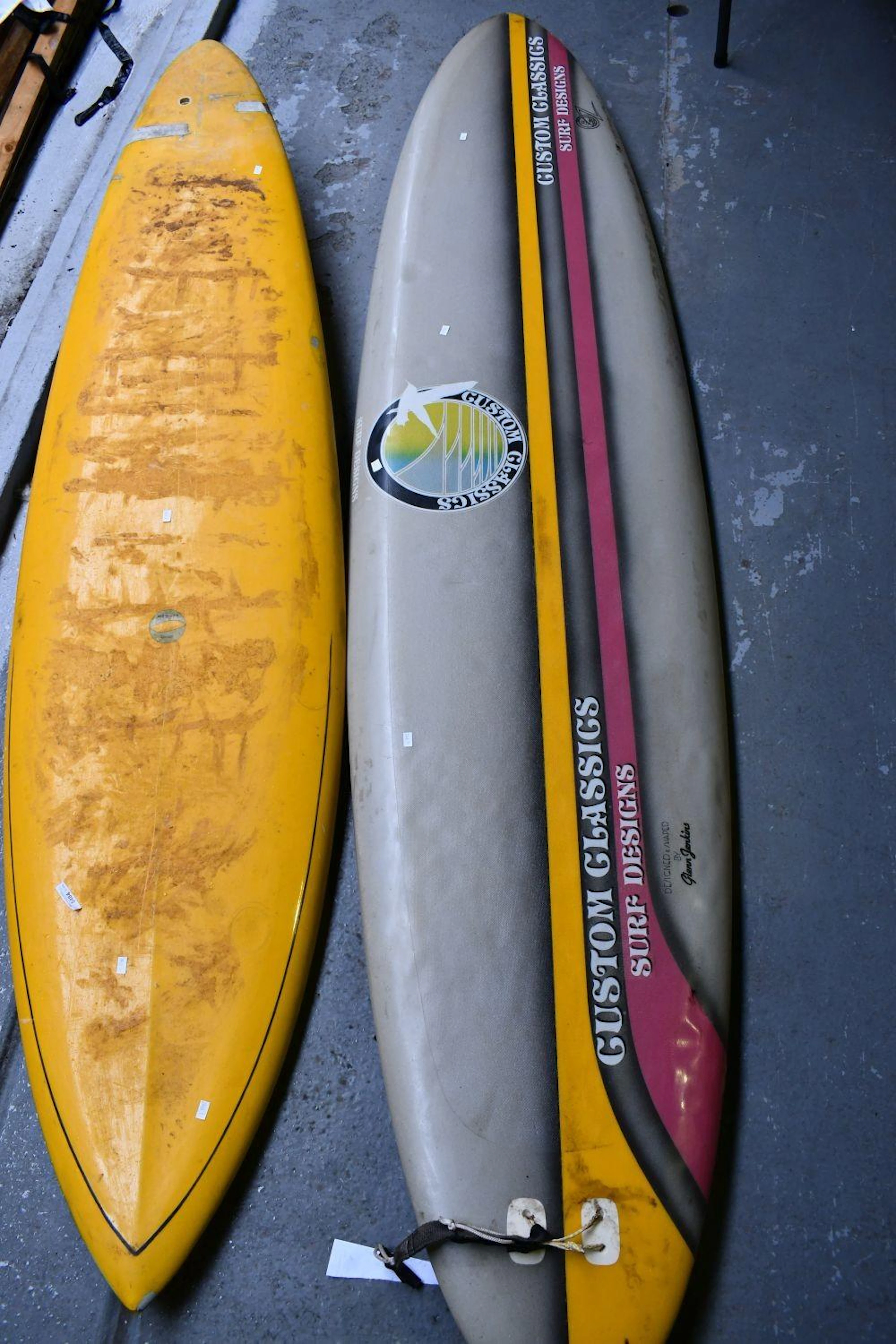 2 surfboards including 1 Glenn Jenkins shaped longboard...