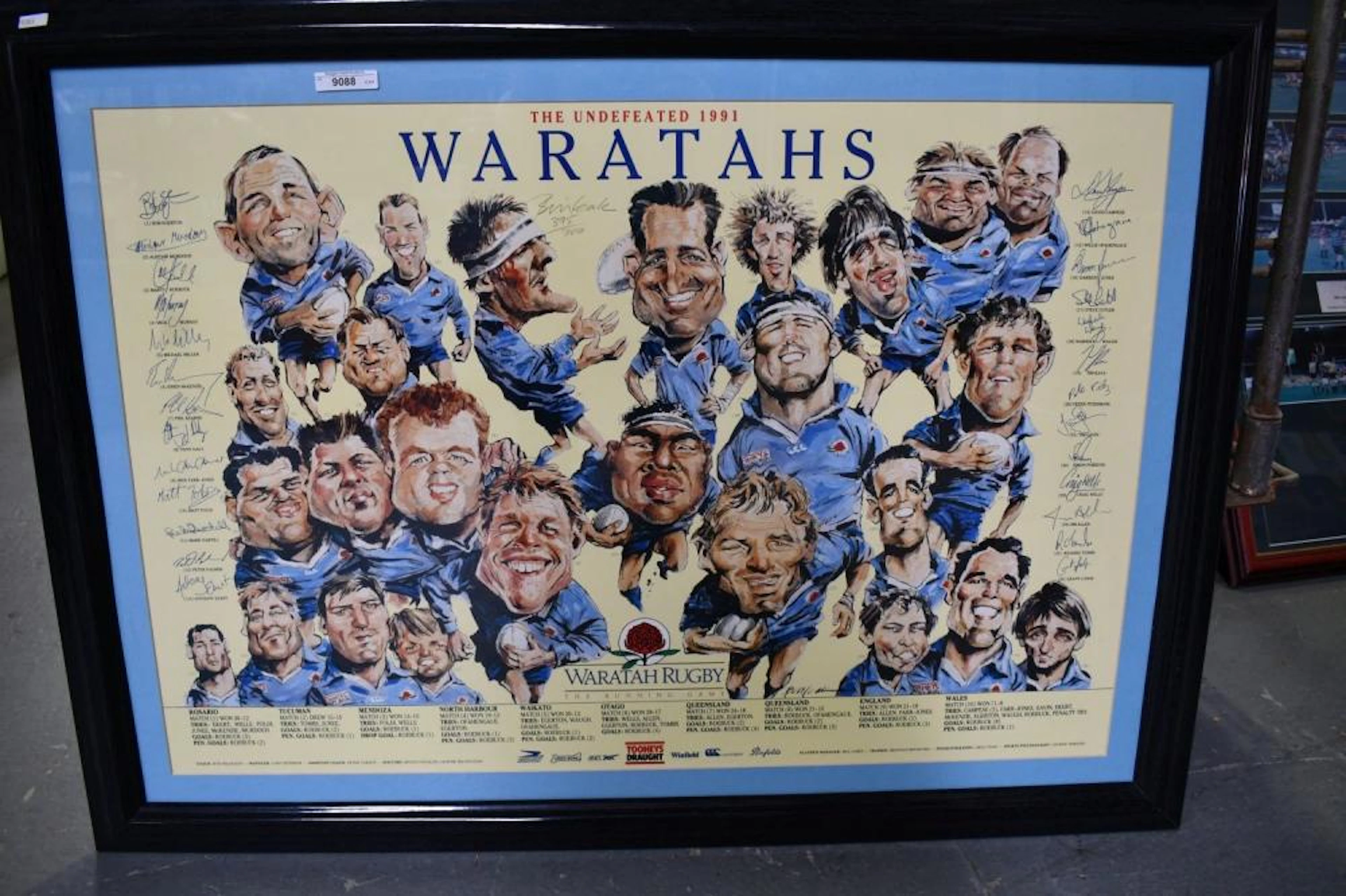 Limited edition Waratahs 1991 rugby poster