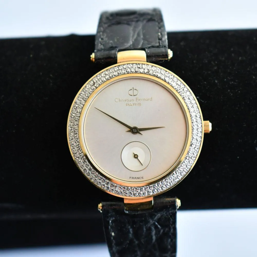 vintage CHRISTIAN BERNARD black & gold tone watch Ladies main image 2