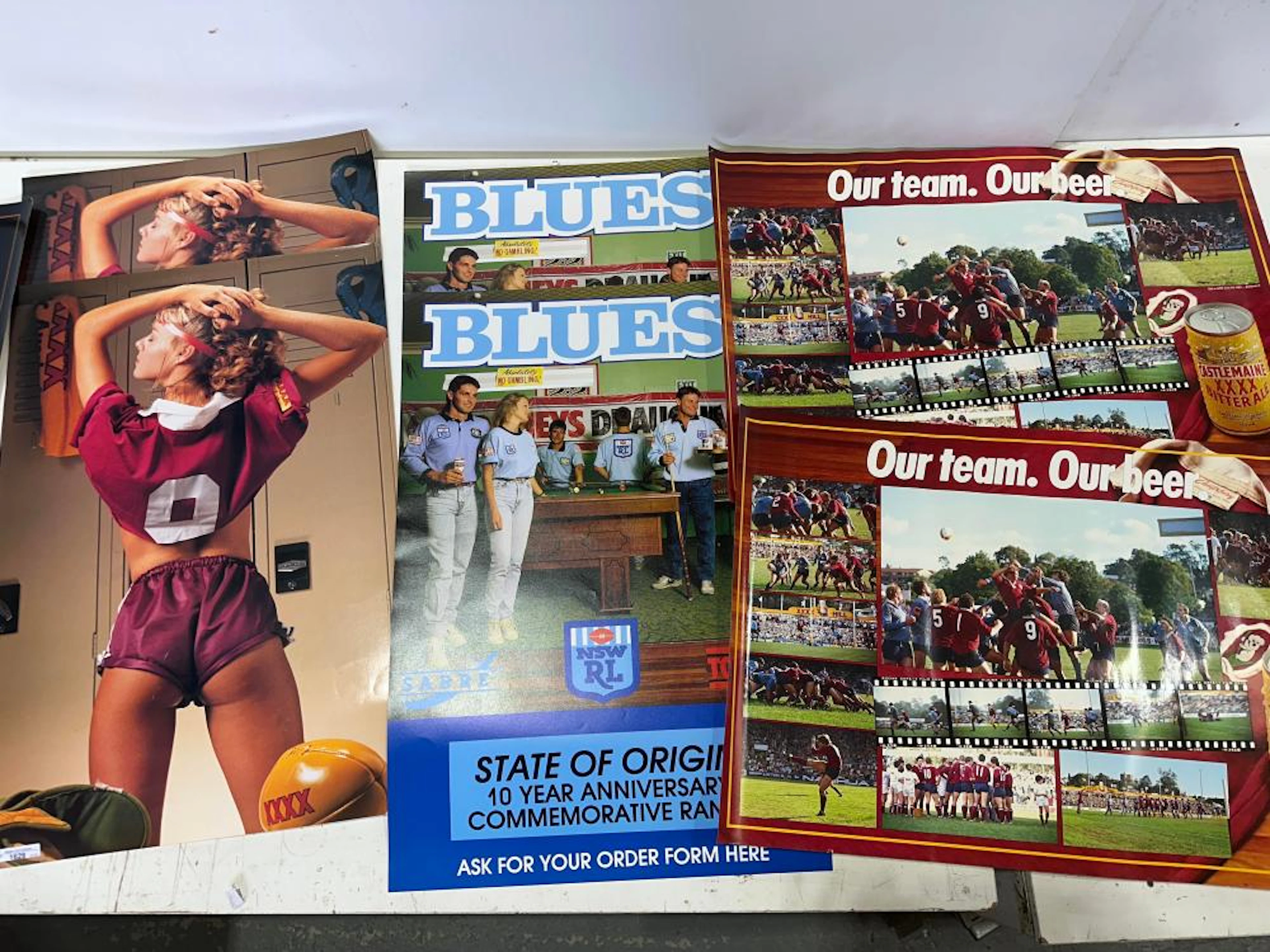 6 assorted advertising posters relating to Rugby League and Rugby Union