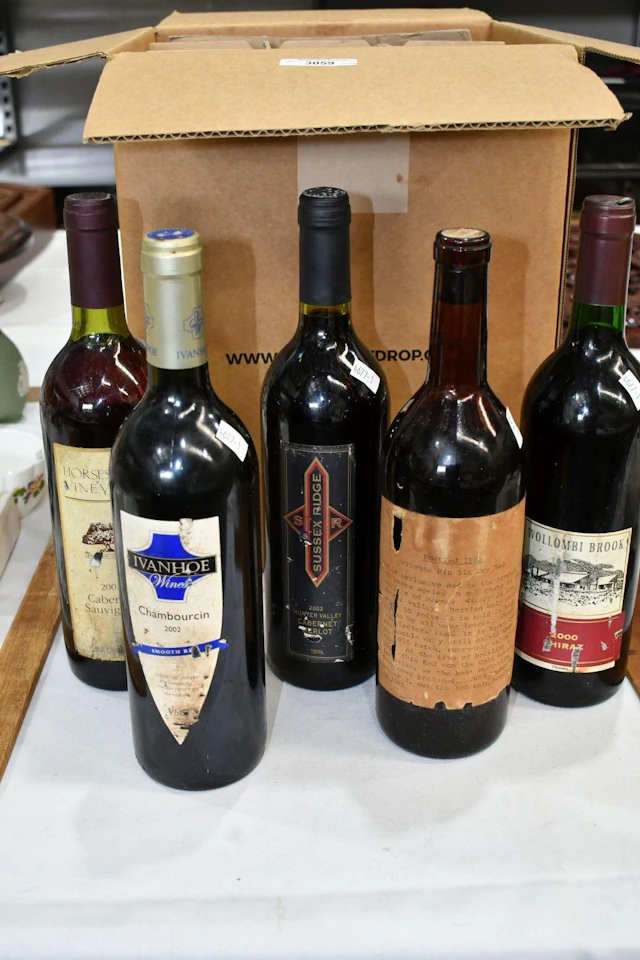 ine Bottles of Red Wine - Horseshoe Vineyard Cabernet Sauvignon 2001,2002