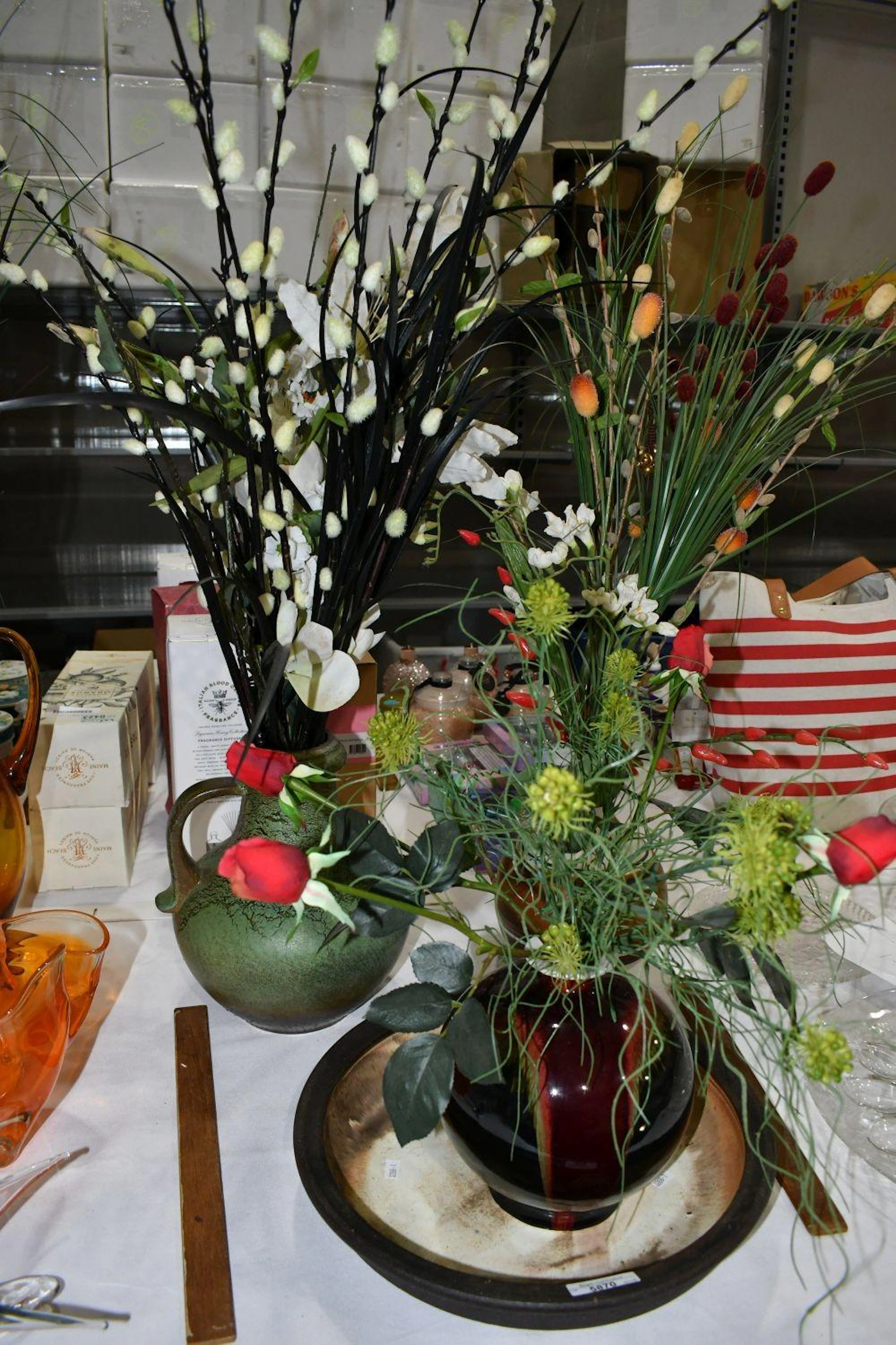 3 Various Pottery Vases and a Large Bowl - includes...