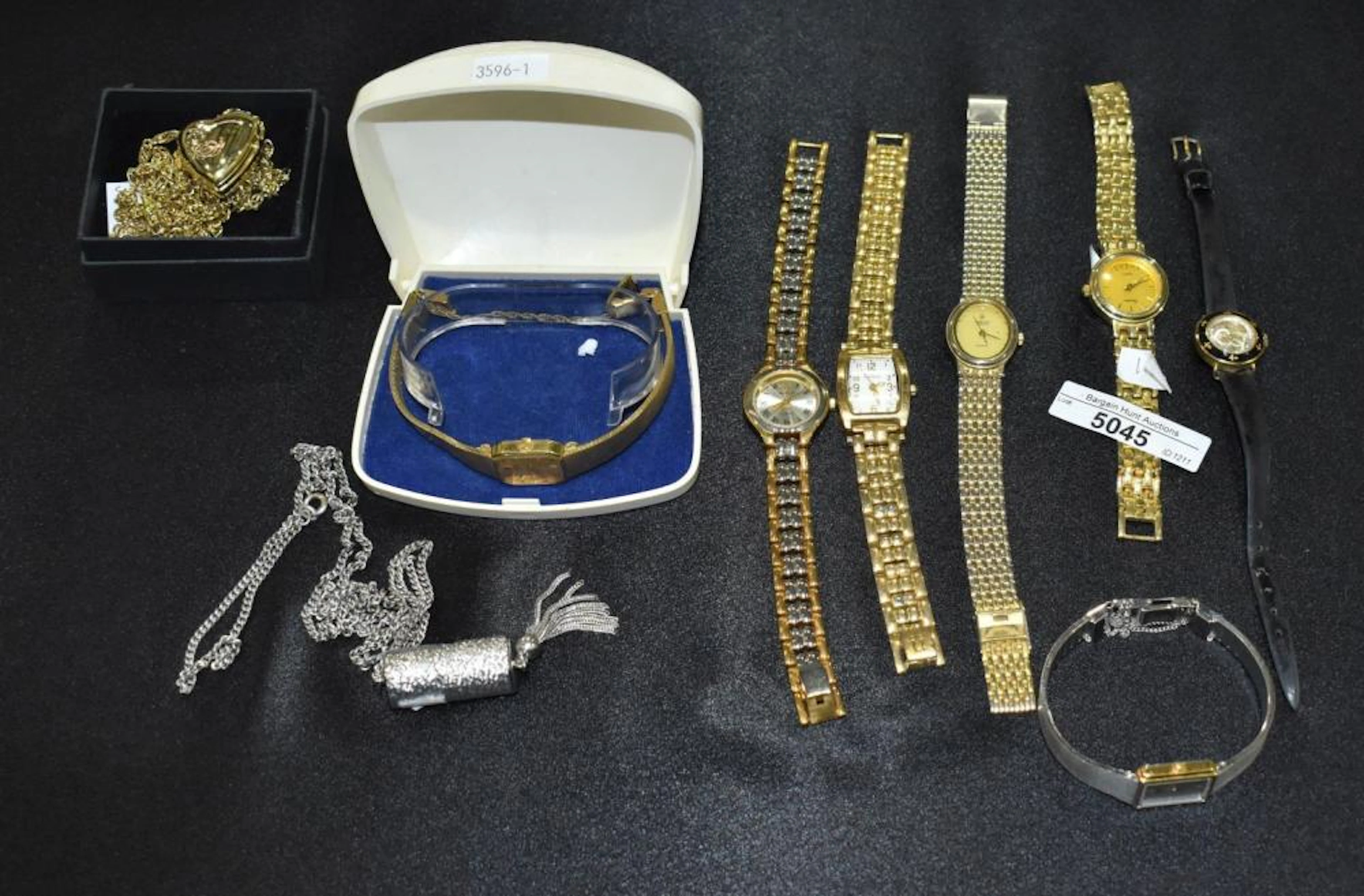 9 Various Ladies Watches - Cardini, Rotary, Seiko (1 in box) and pedant style.