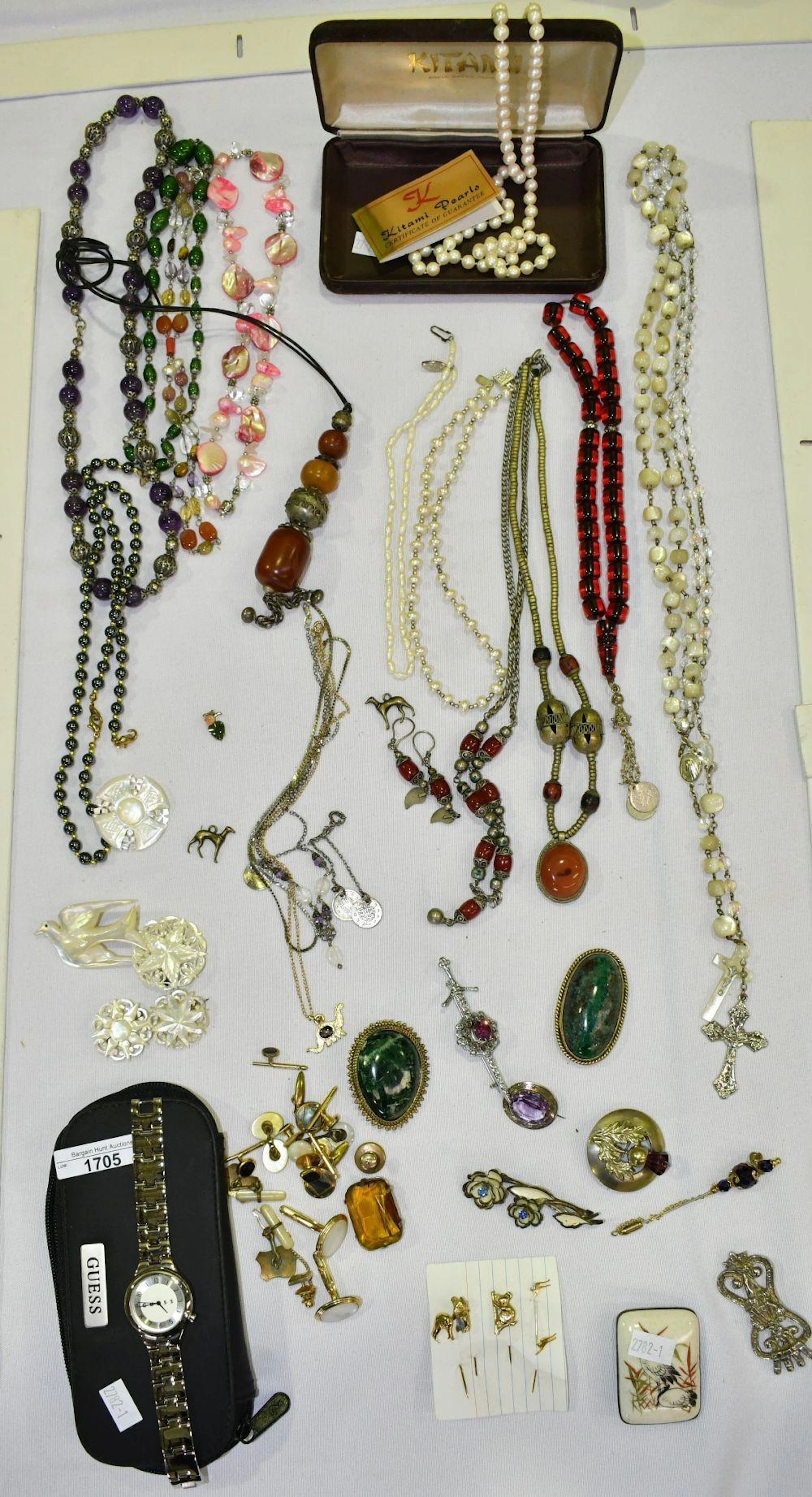 Assorted Vintage and Other Jewellery - including half Satsuma belt buckle