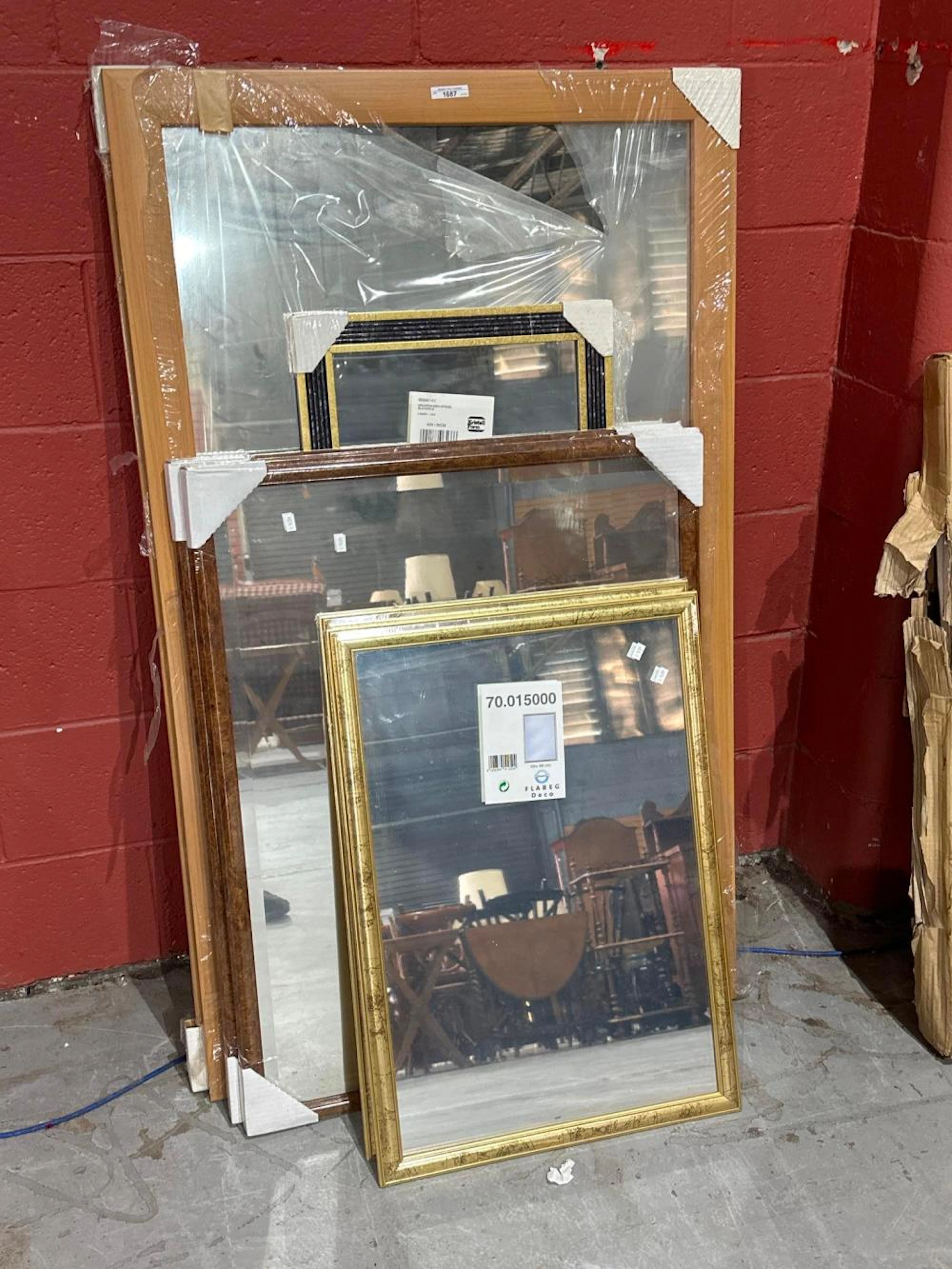Group of seven new wall mirrors