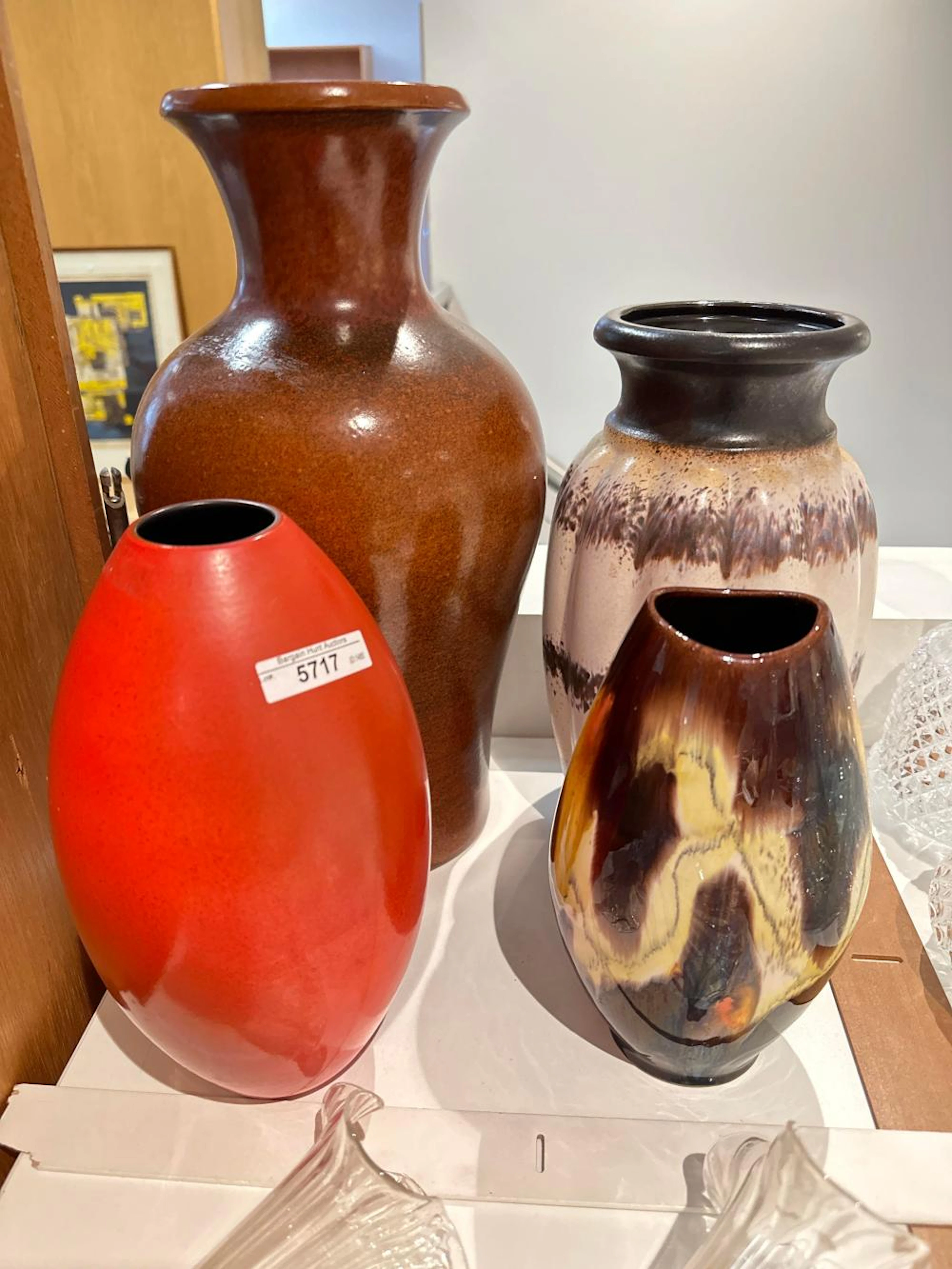 Vintage West Germany art pottery vases