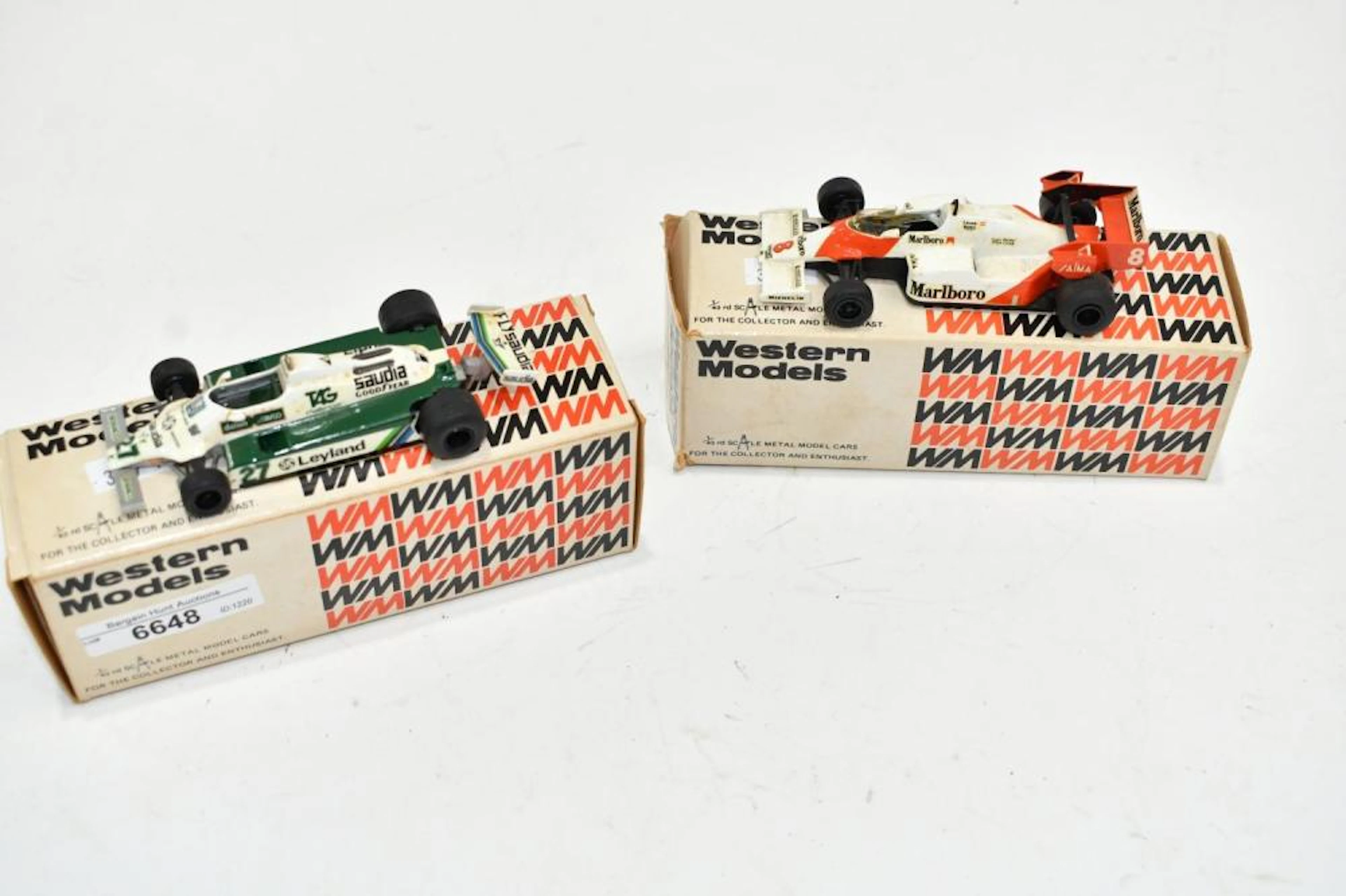 2 x Western Models 1:43 Formula 1 Cars - including a 1984 McLaren MP4/2