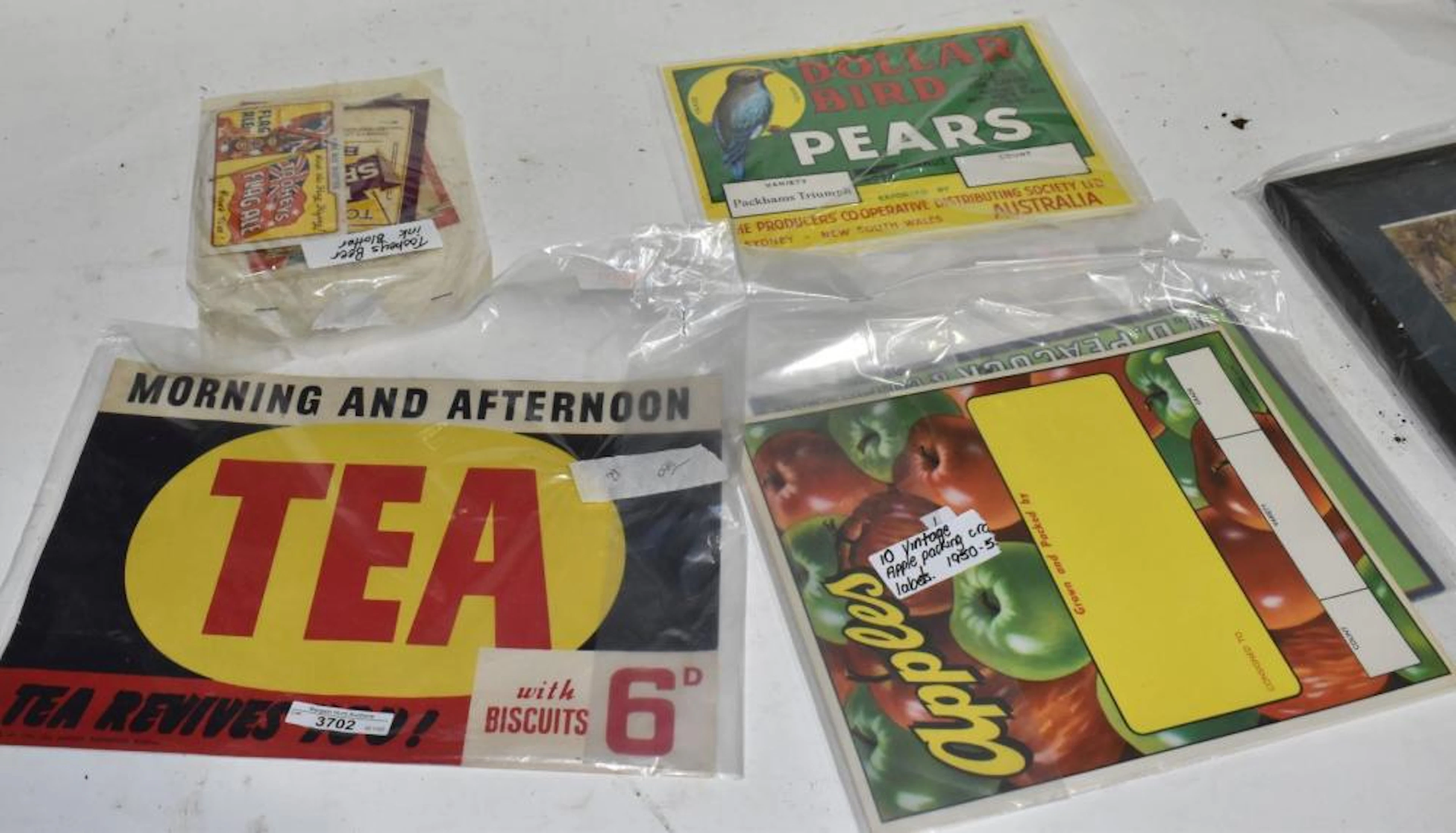 20 Vintage Rare Fruit Packing Case Labels - circa 1950 & 60s