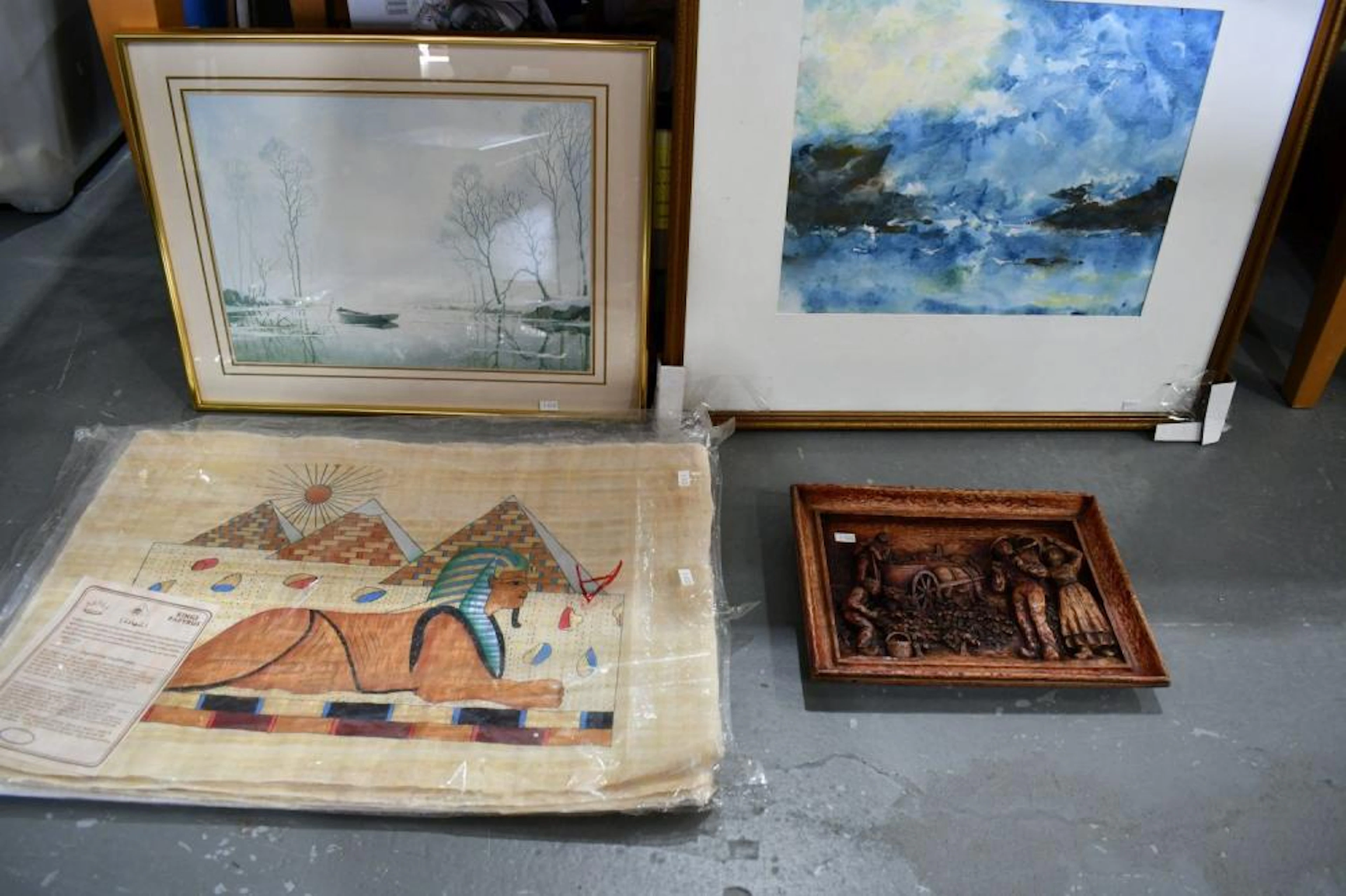 Artworks Including - Egyptian motifs on papyrus