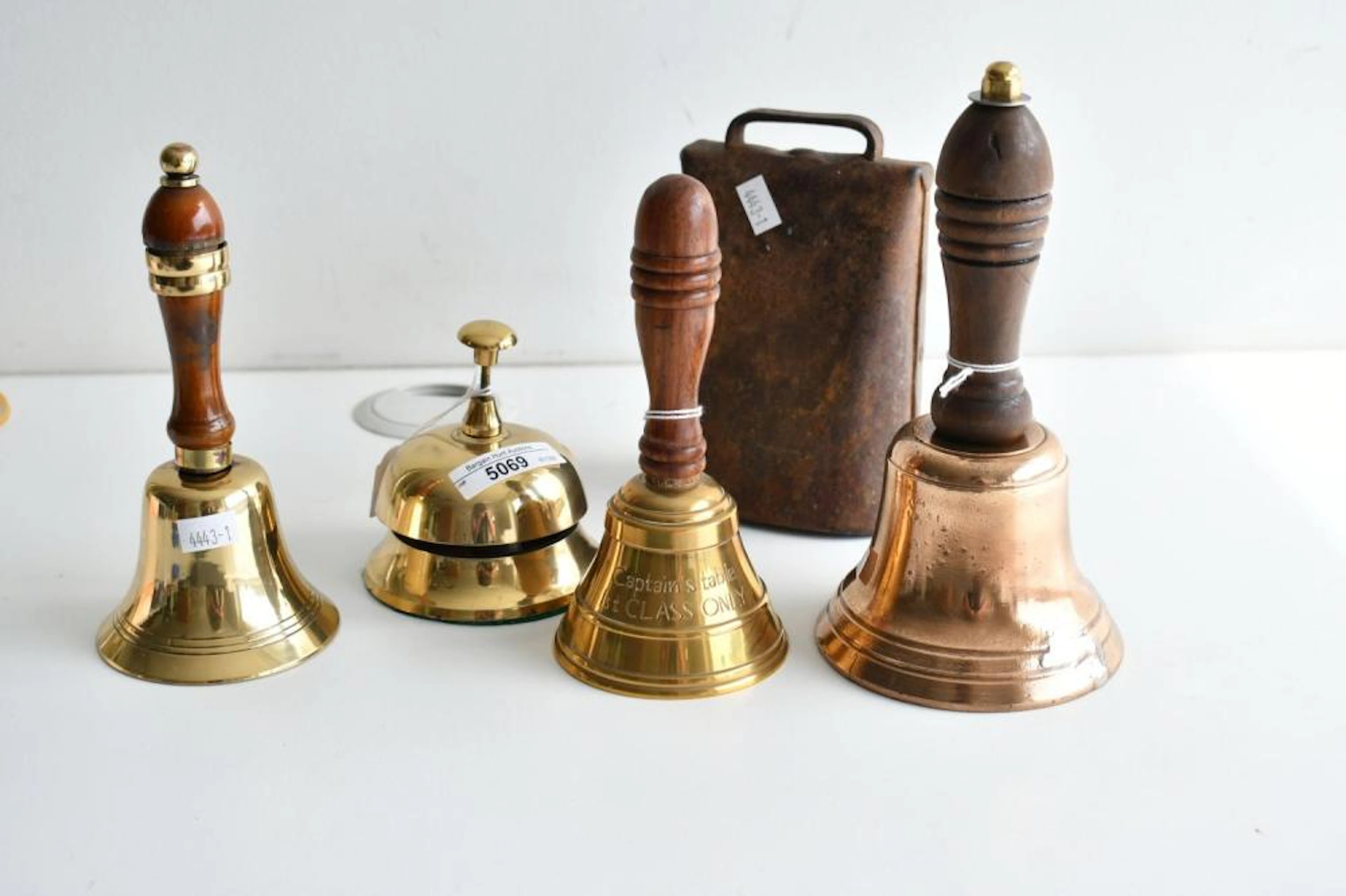 Five Various Bells - metal cows bell